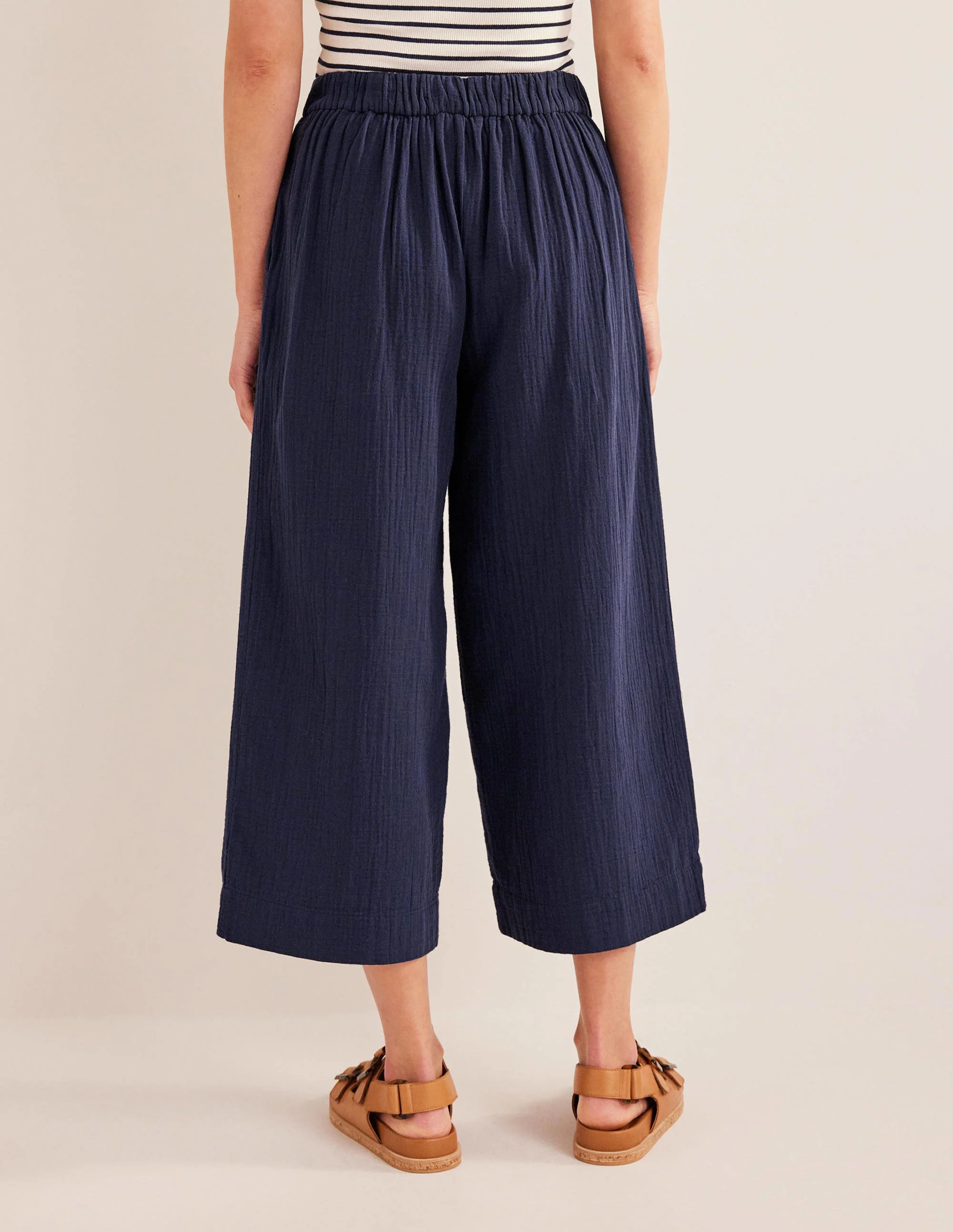 Hose aus Doppeltuch zum Hineinschlüpfen-Marineblau - Image 3