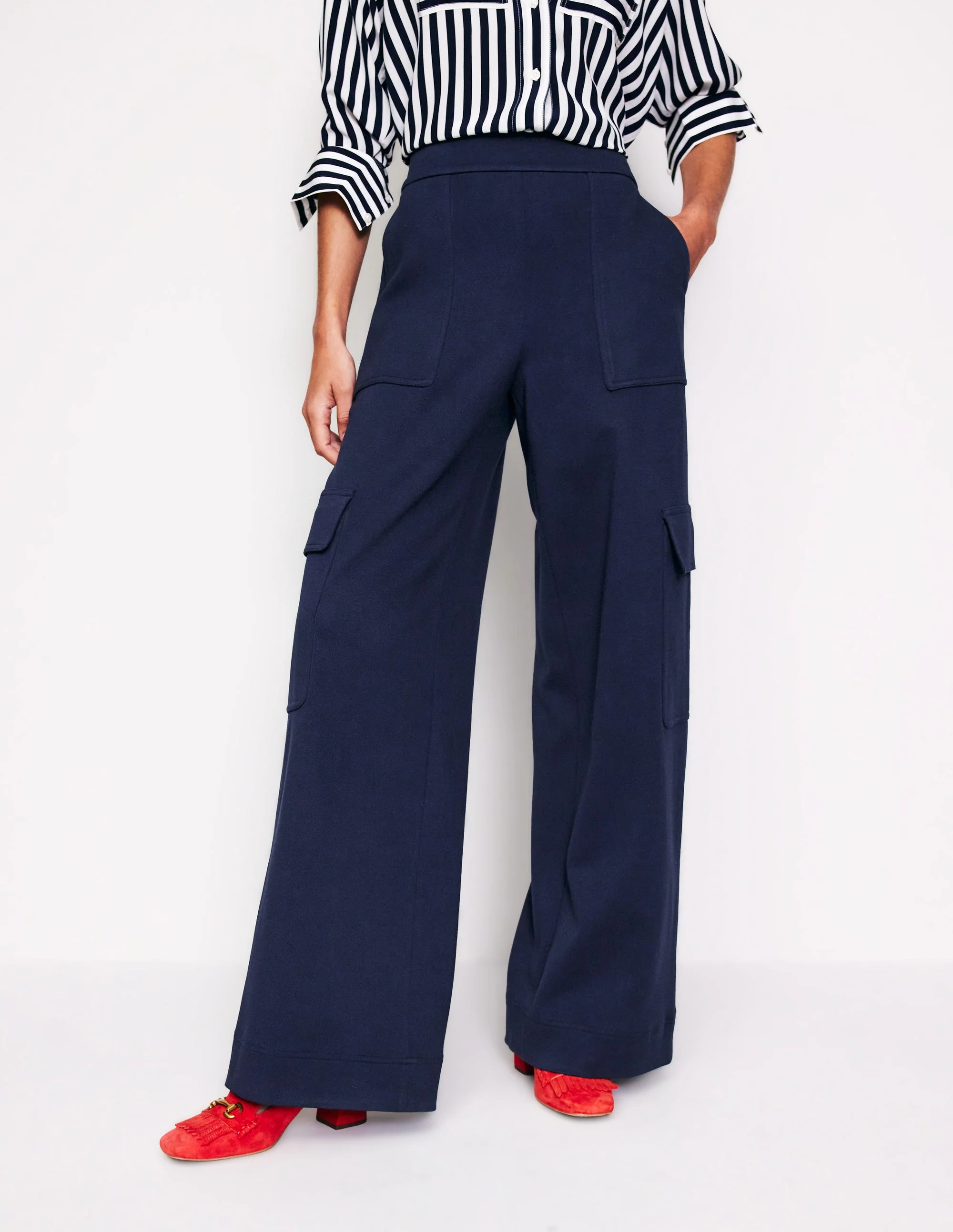 Hose aus Ponte-Twill zum Hineinschlüpfen-Aqua Marine Marl - Image 4