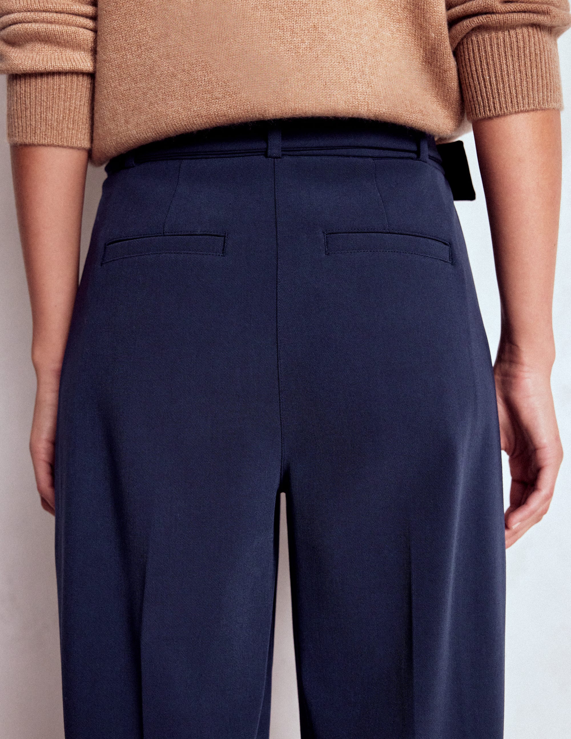 Hose mit Faltendetail vorn-Marineblau - Image 4