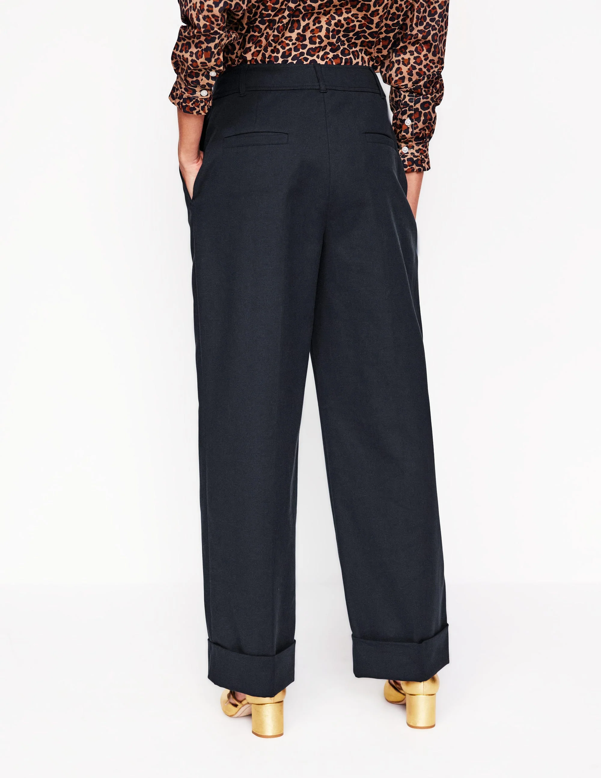 Hose mit Umschlag-Aqua Marine Marl - Image 2