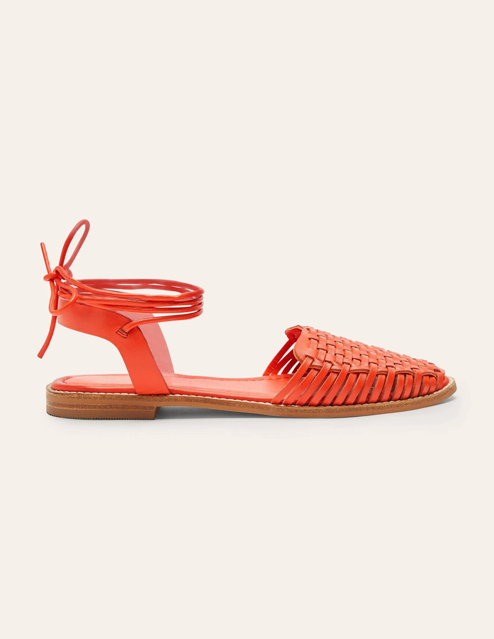 Huarache Ledersandalen-Knalliges Papayaorange - Image 3