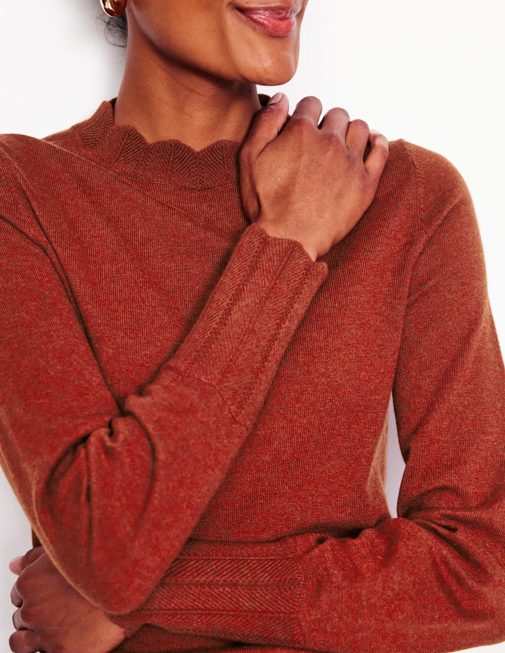 Imi Pullover mit Muschelsaum-Orange - Image 2