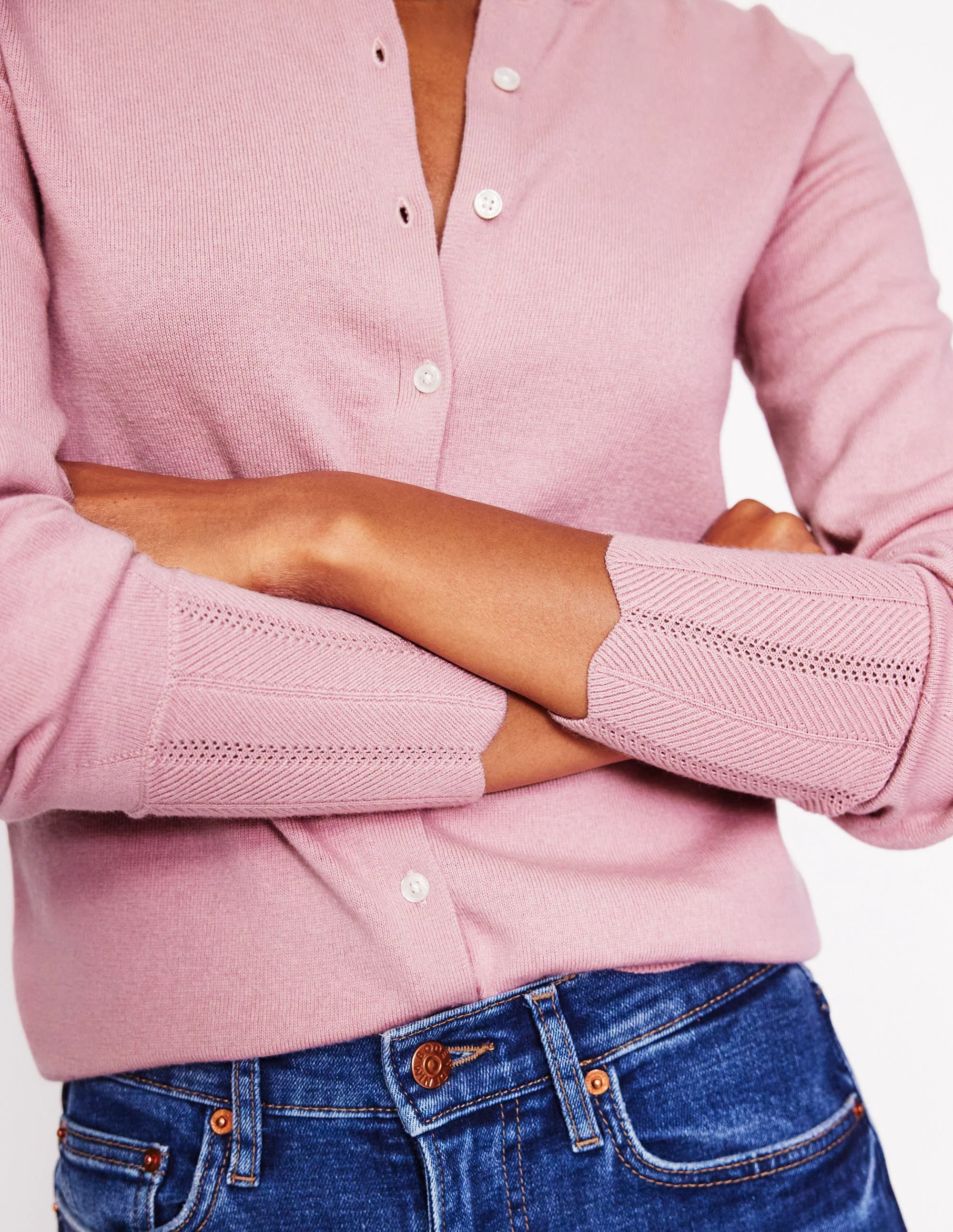Imi Strickjacke mit Muschelsaum-Quarzrosa - Image 2