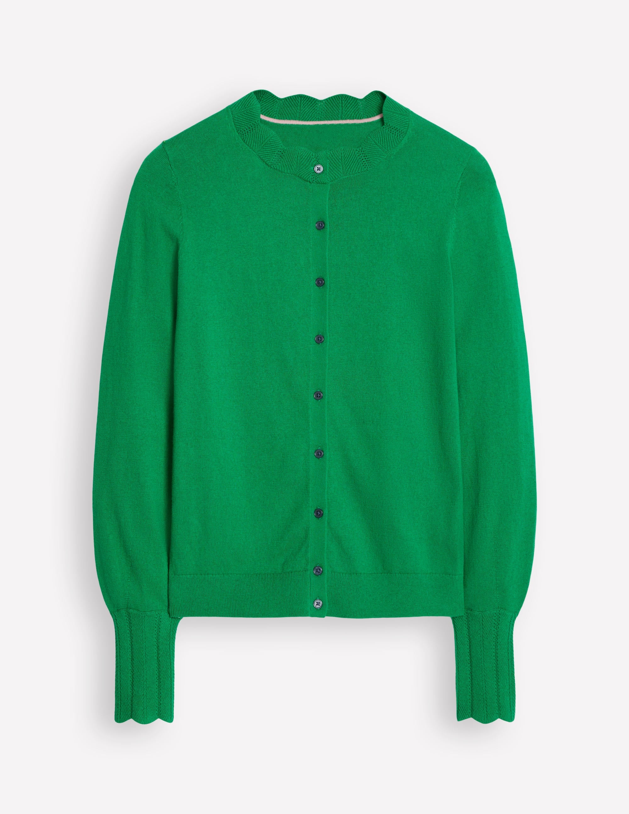 Imi Strickjacke mit Muschelsaum-Sattes Smaragdgrün - Image 5