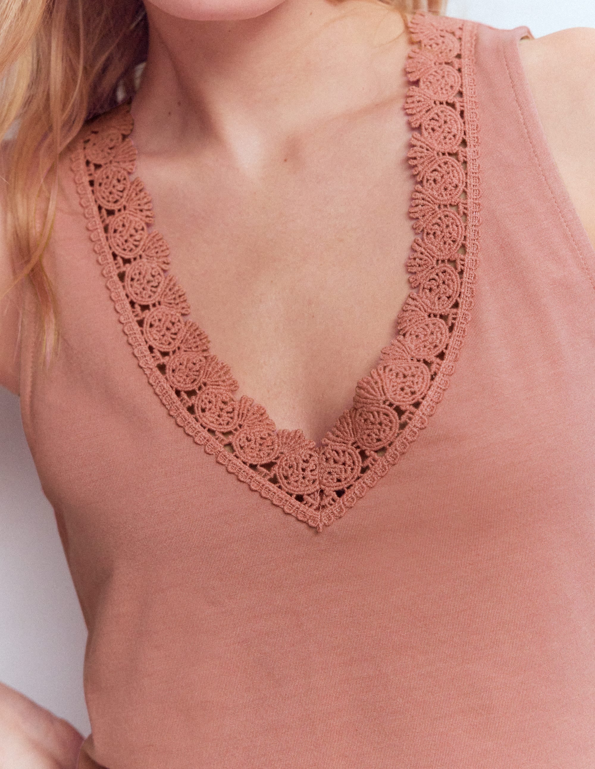 Imi Superweiches Top mit V-Ausschnitt-Vintagerosa - Image 2