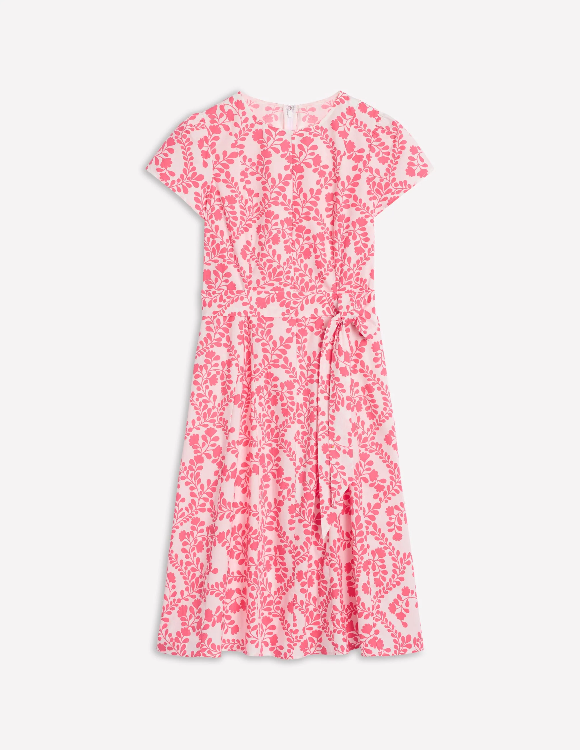 Imo Kurzes Godet-Kleid aus Baumwolle-Elfenbein, Reben-Silhouette - Image 5