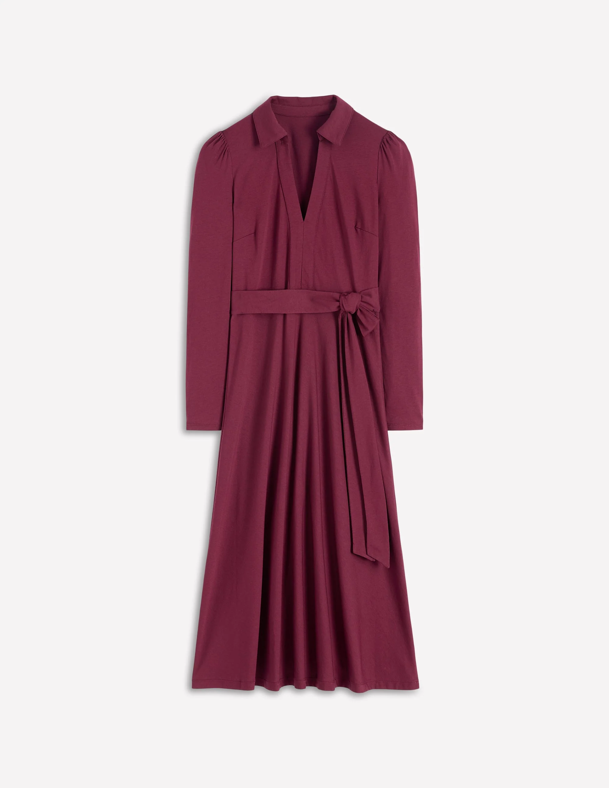Imogen Jerseykleid mit Kragen-Dunkelviolett - Image 6