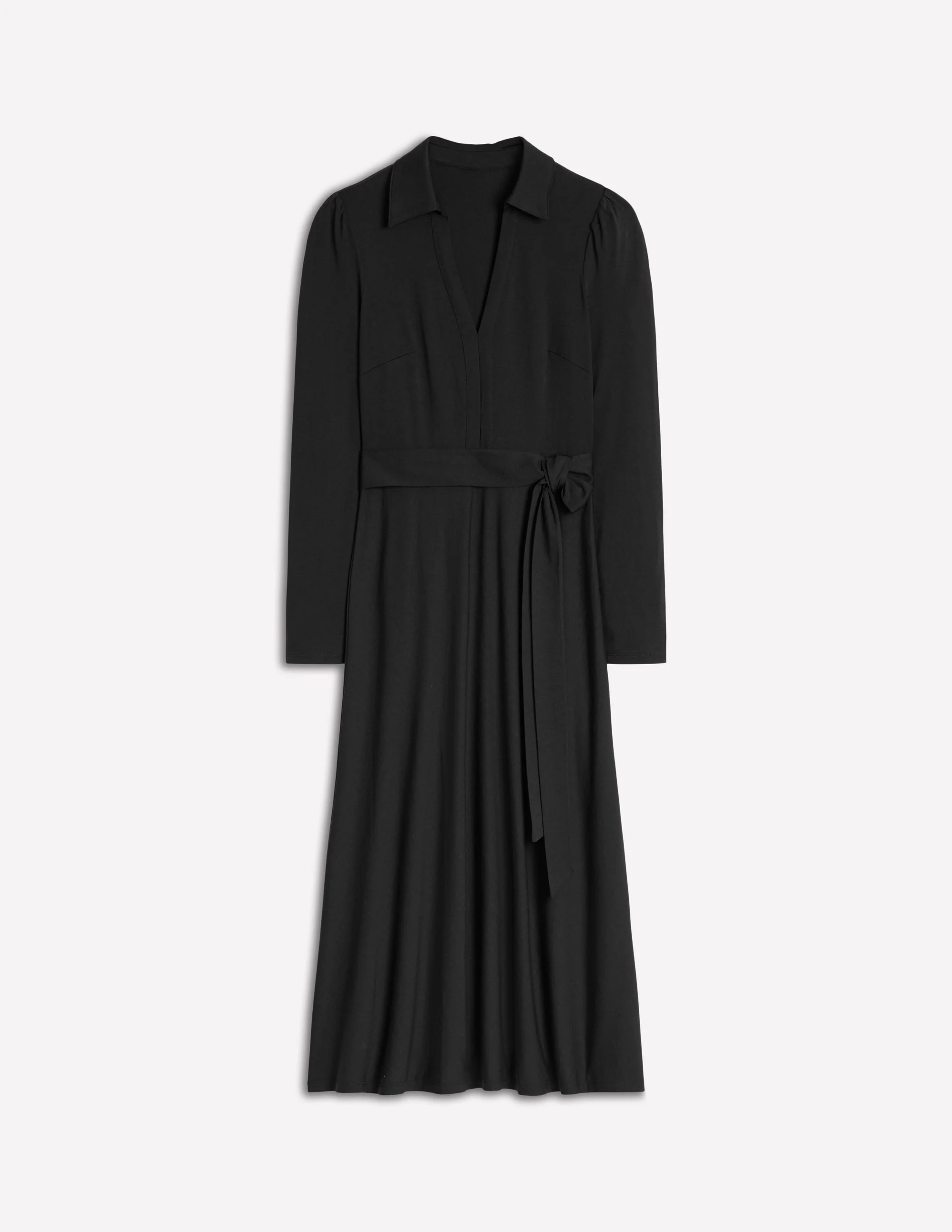 Imogen Jerseykleid mit Kragen-Schwarz - Image 5