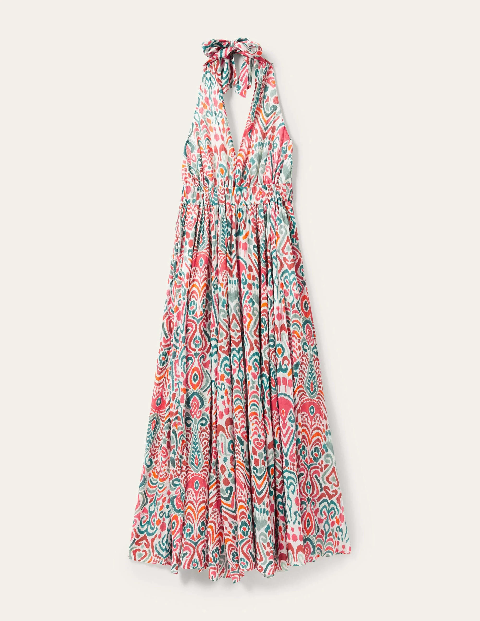 Imogen Neckholder-Maxikleid-Bunt, Ikat-Muster - Image 7
