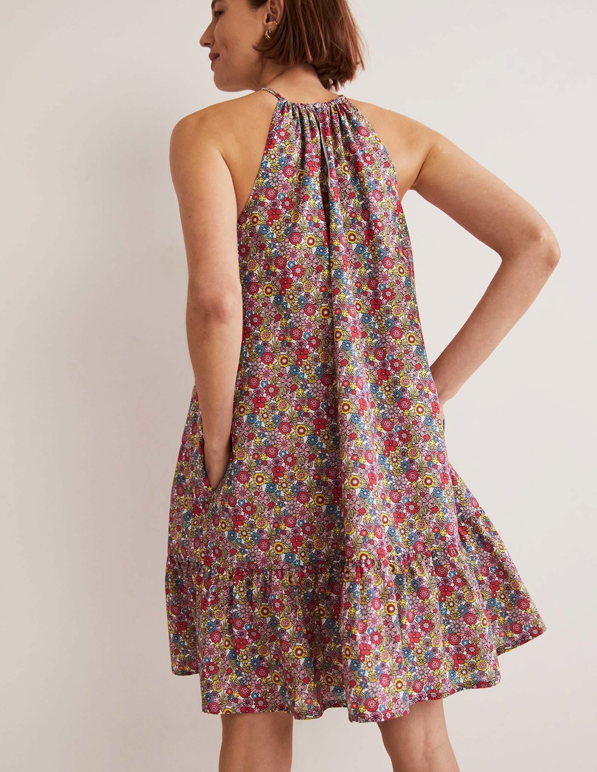 Ingrid Neckholder-Kleid-Bunt, Blütengarten - Image 3