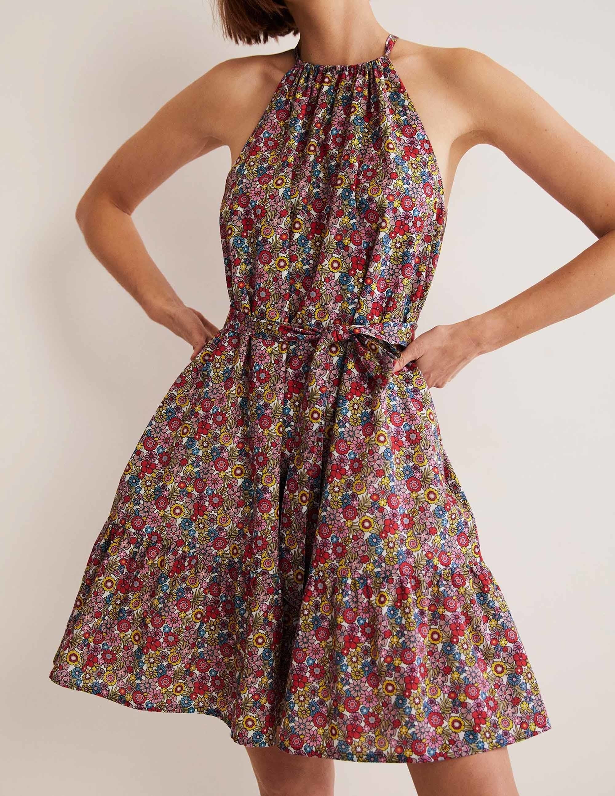 Ingrid Neckholder-Kleid-Bunt, Blütengarten - Image 4