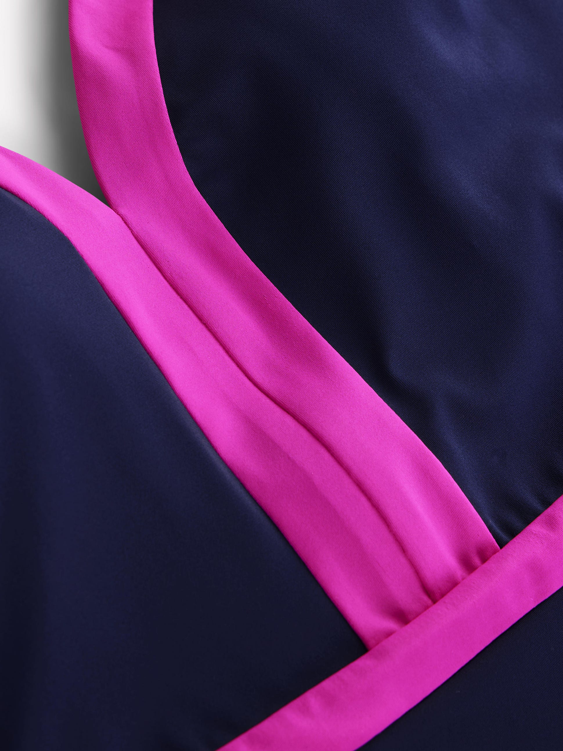 Ios Badeanzug mit V-Einsatz-Marineblau, Rosa - Image 6