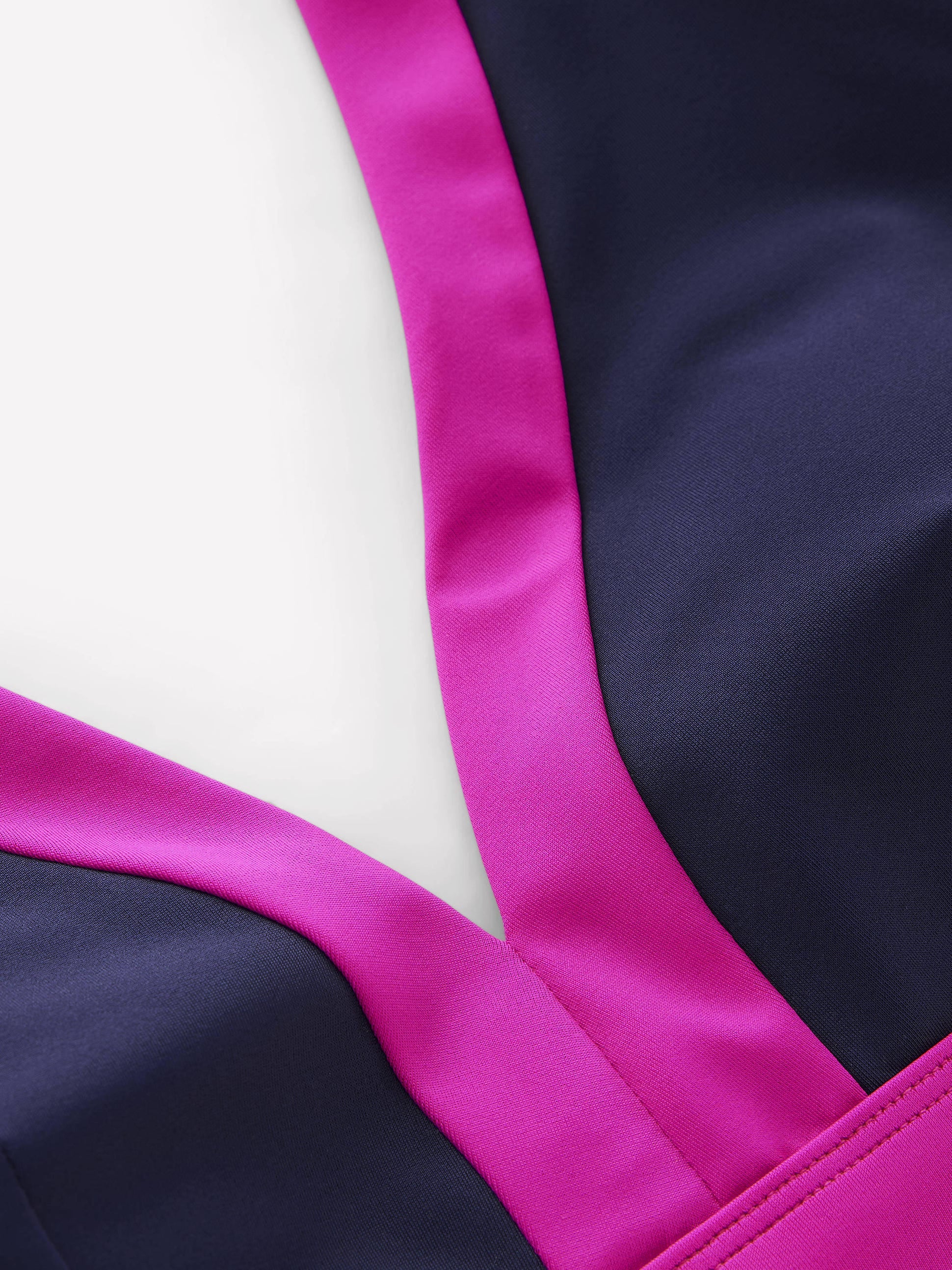 Ios Bikinioberteil mit V-Design-Marineblau, Rosa - Image 6