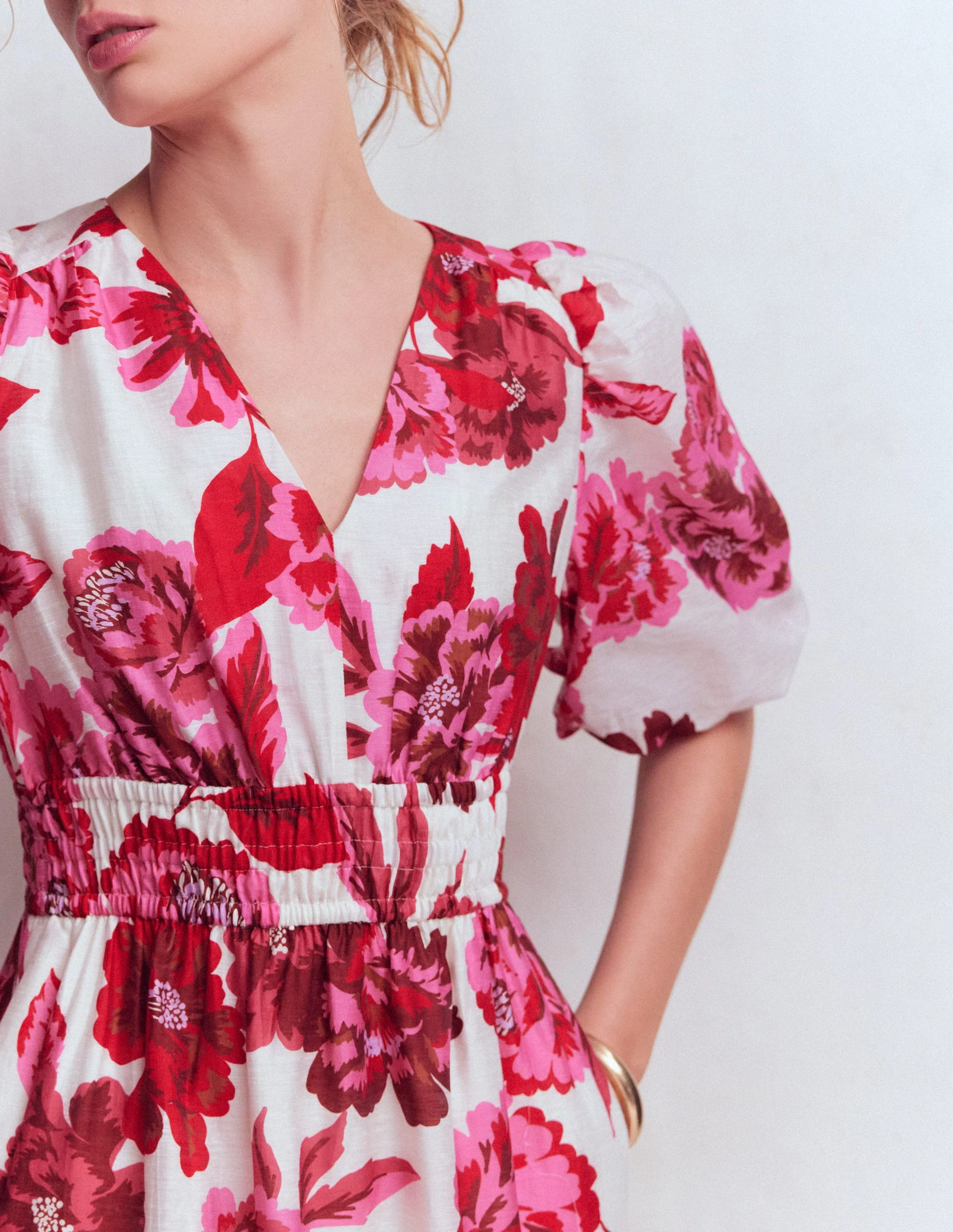 Irene Kleid für besondere Anlässe-Rosa Opulente Blüten - Image 2