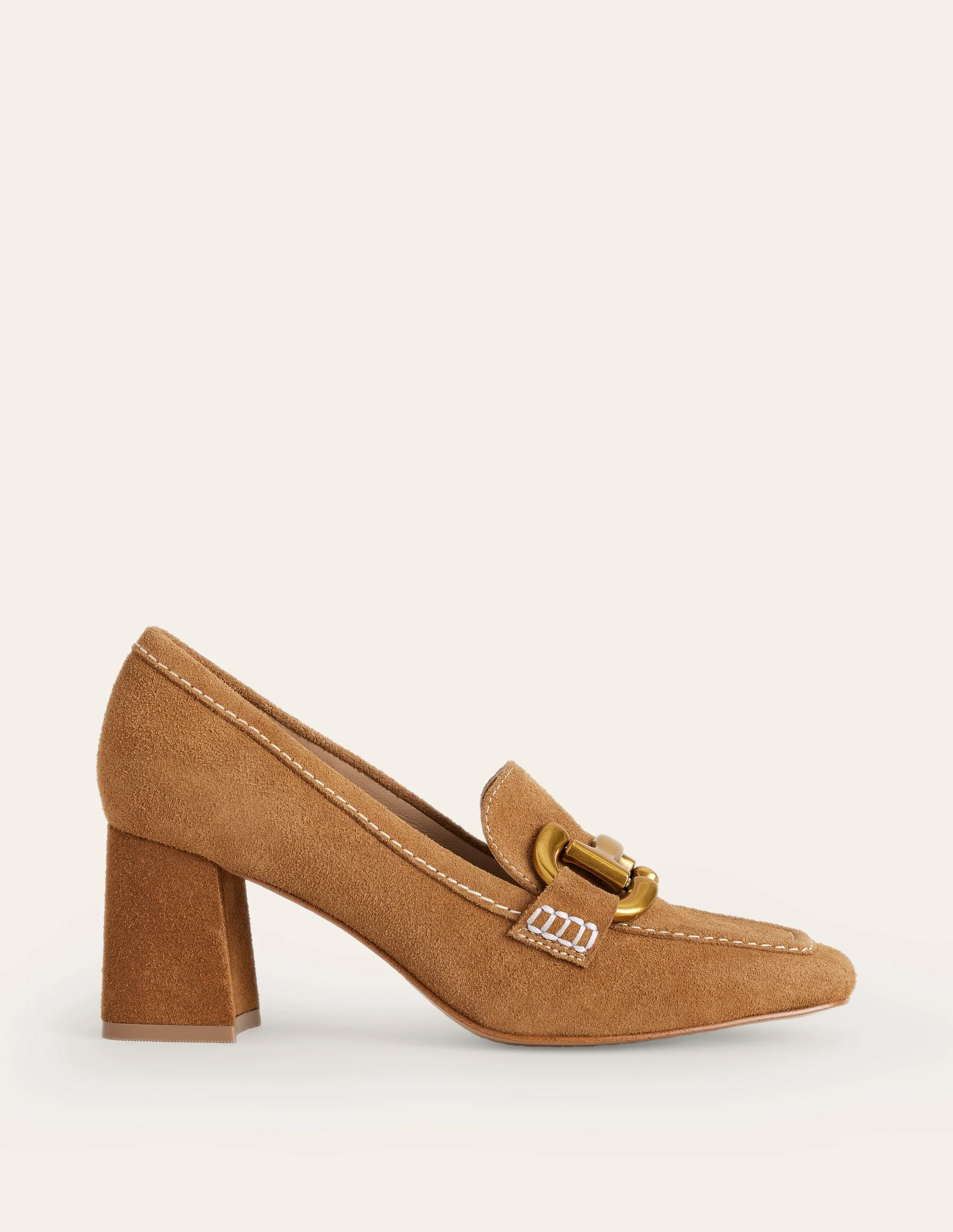 Iris Absatz-Loafer mit Trensendetail-Hellbraun - Image 2