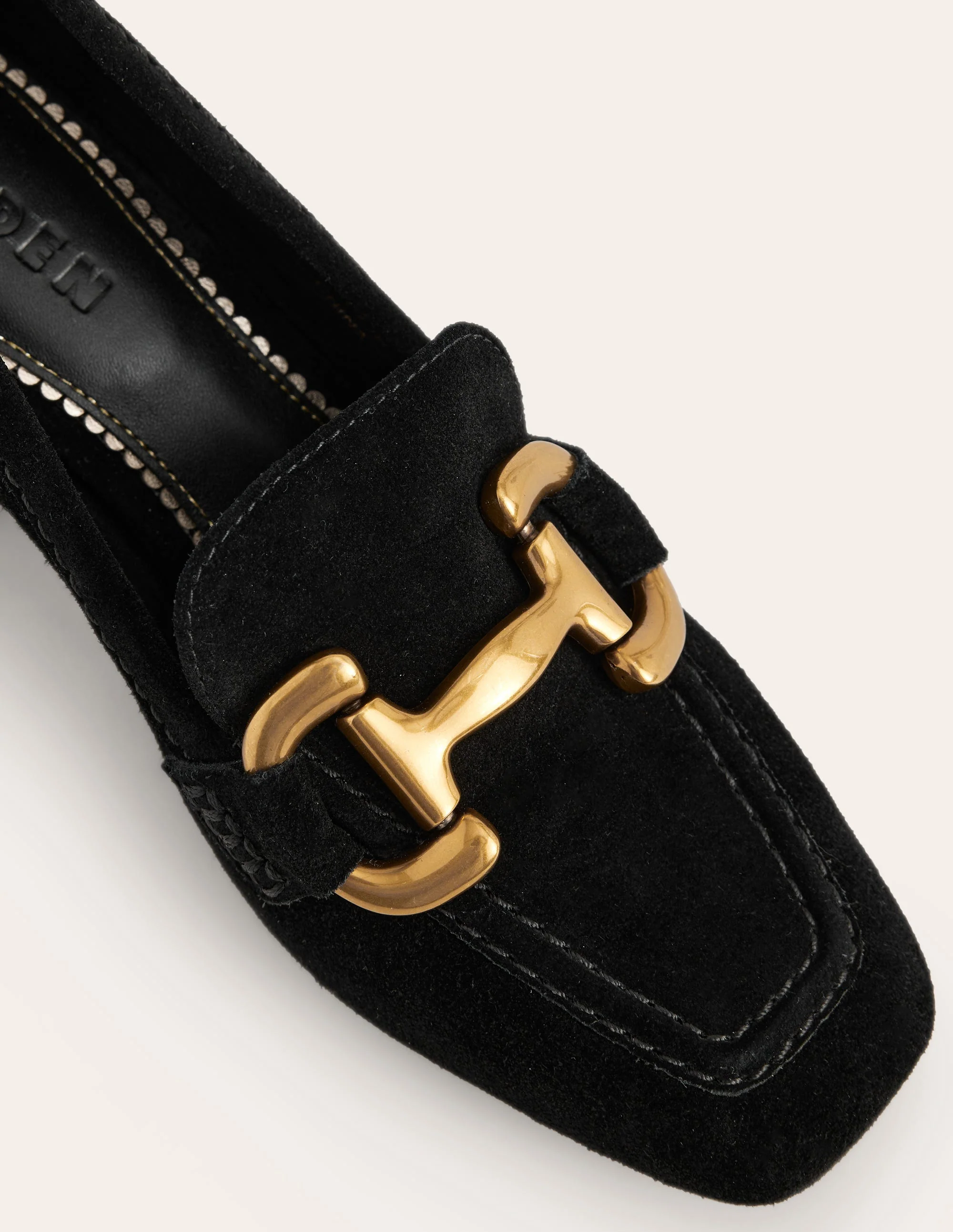 Iris Absatz-Loafer mit Trensendetail-Schwarz - Image 4
