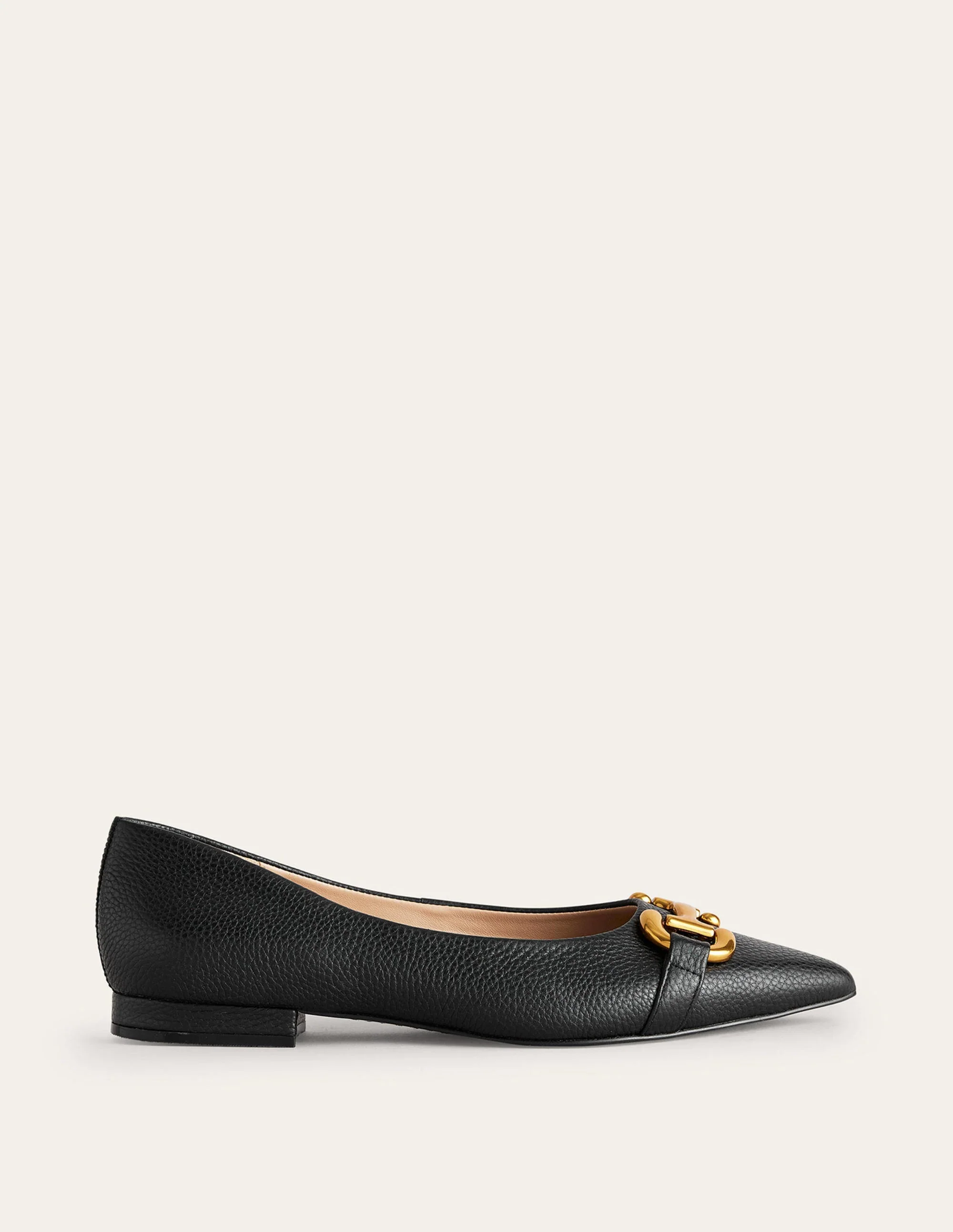Iris Ballerinas mit Trensendetail-Schwarz Gewalktes Leder - Image 2
