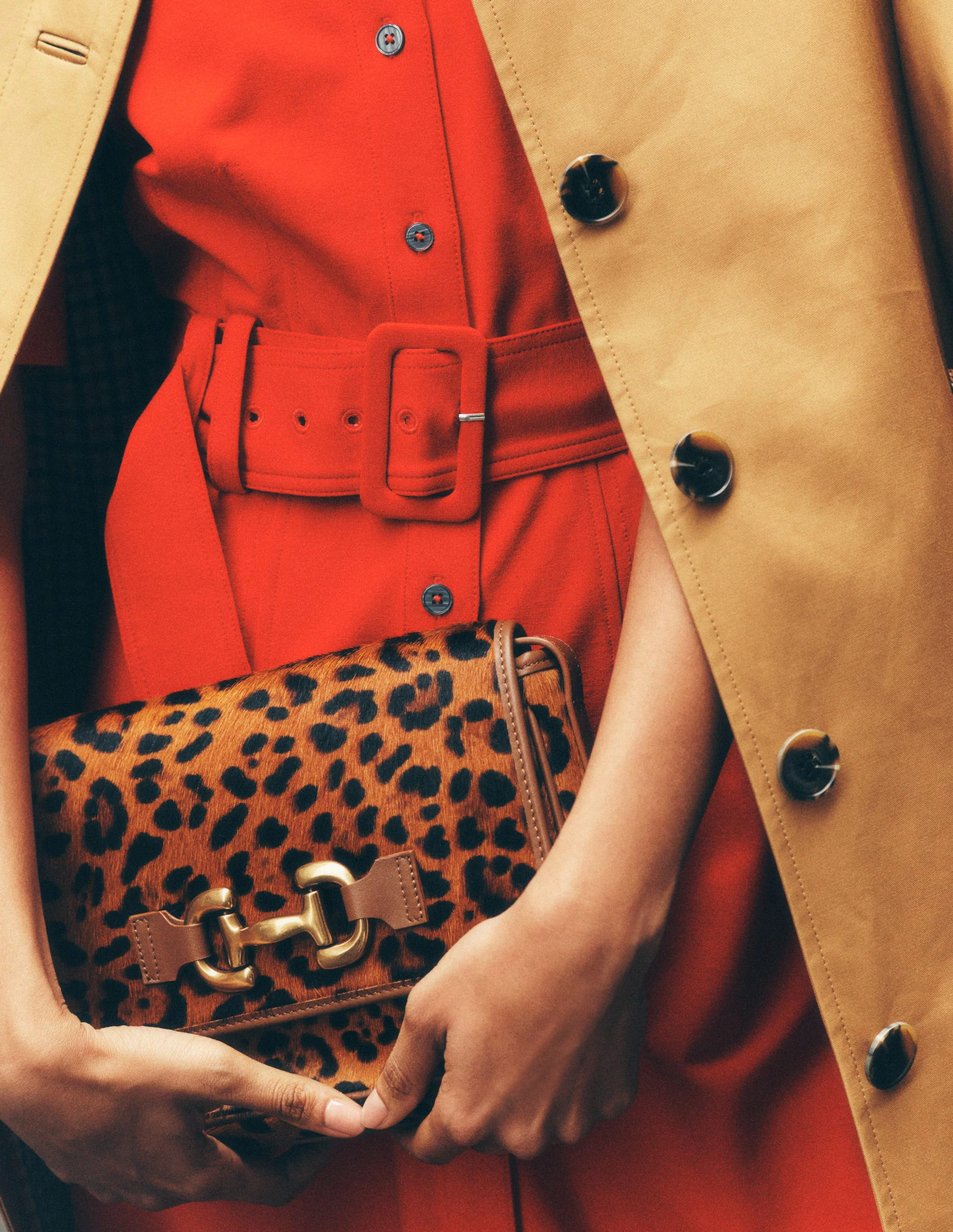 Iris Ledertasche mit Trensendetail-Mohair, Leopardenmuster - Image 5