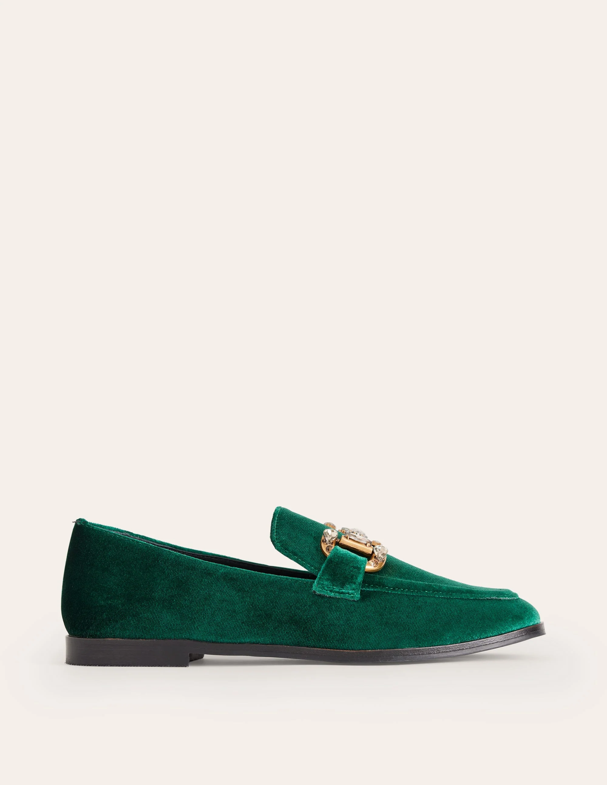Iris Loafer mit Schmucksteinen und Trensendetail-Waldwiese Samt - Image 2