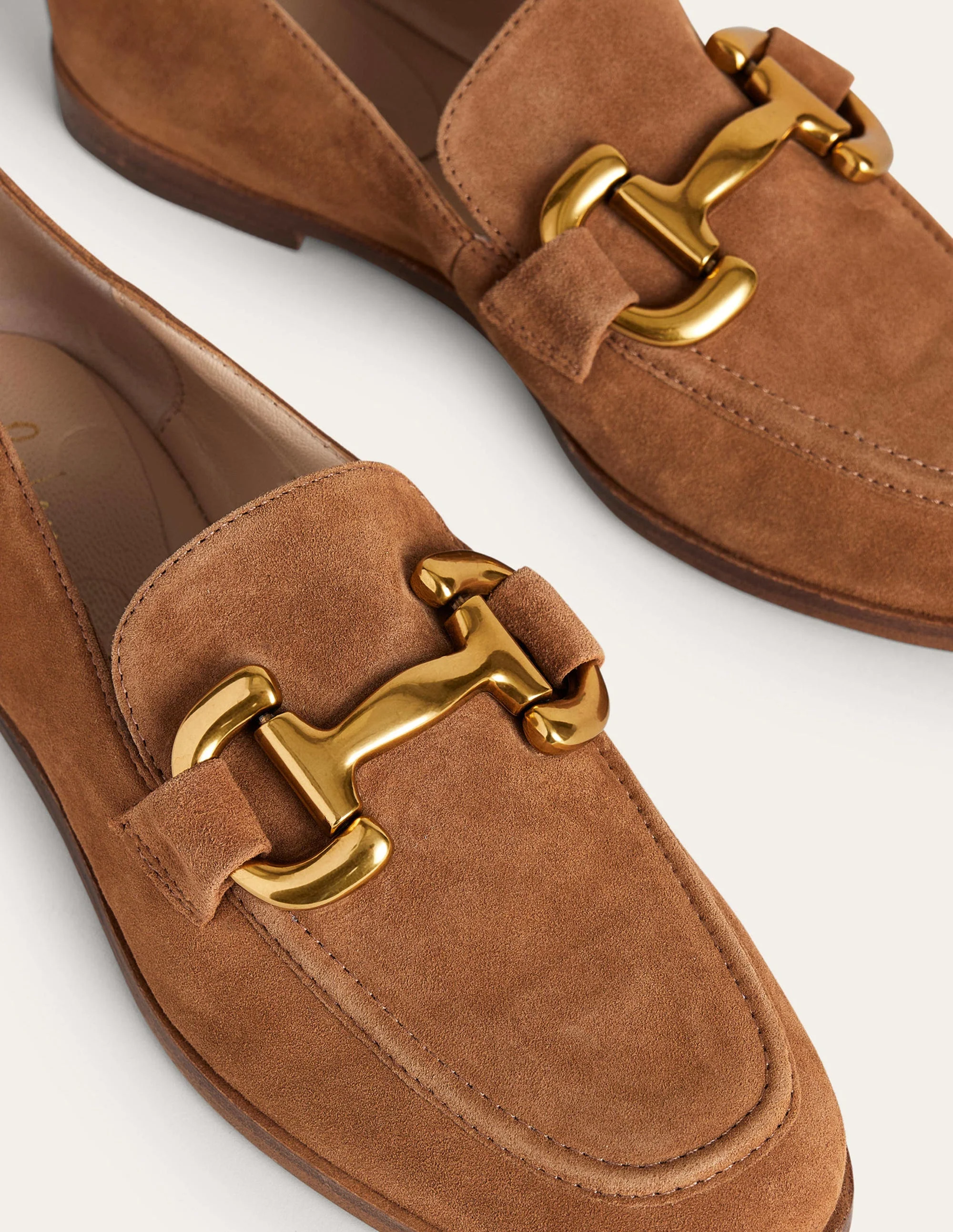 Iris Loafer mit Trensendetail-Hellbraun Veloursleder - Image 4