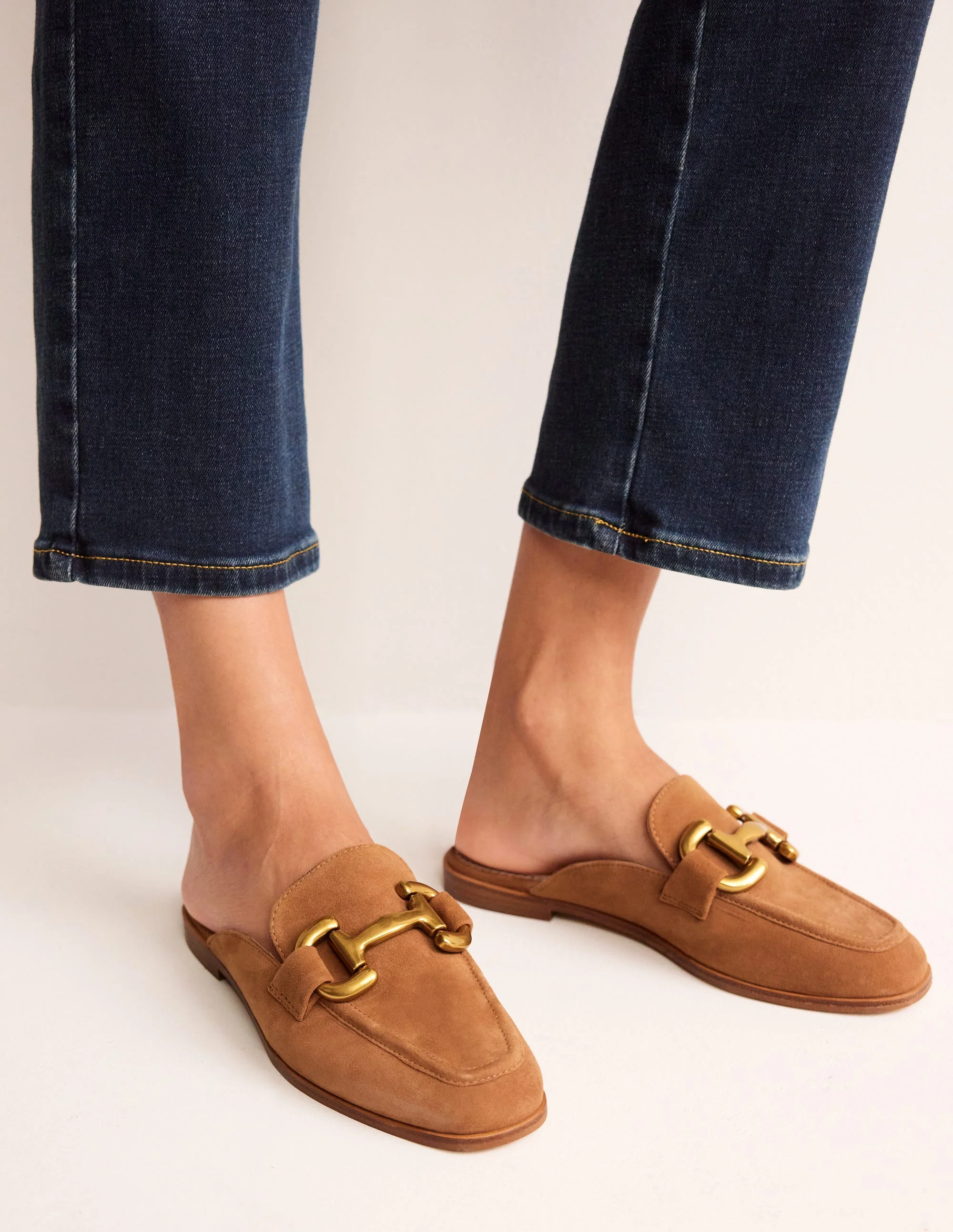 Iris Pantoletten-Loafer mit Trensendetail-Ingwer