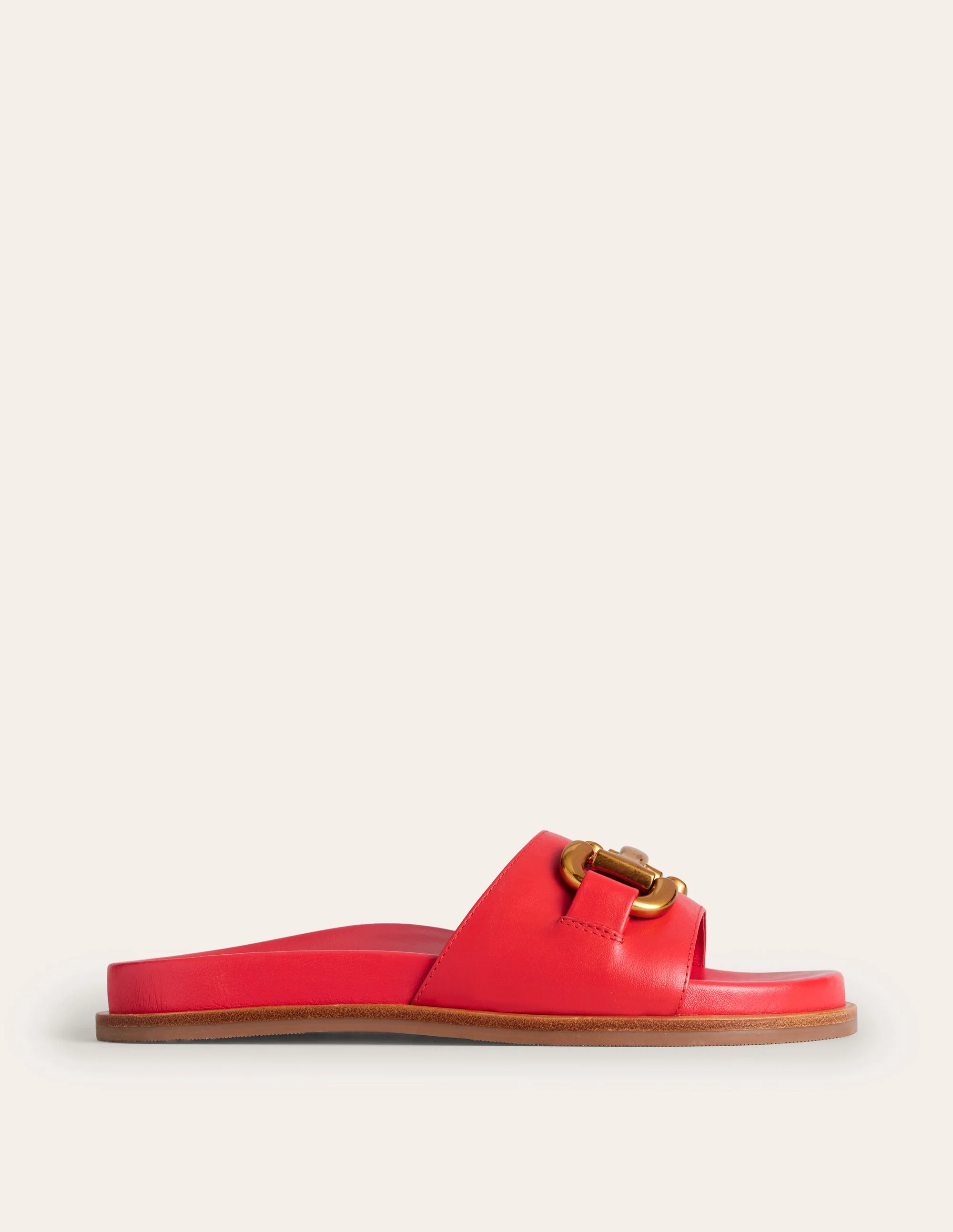 Iris Pantoletten mit Trensendetail-Rotes Leder - Image 2