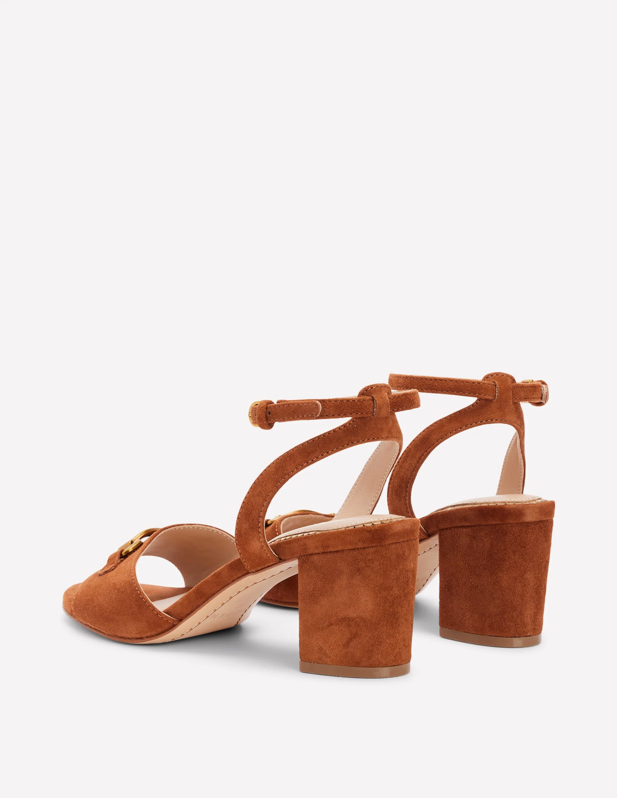 Iris Sandalen mit Trensendetail und Blockabsatz-Hellbraun - Image 5