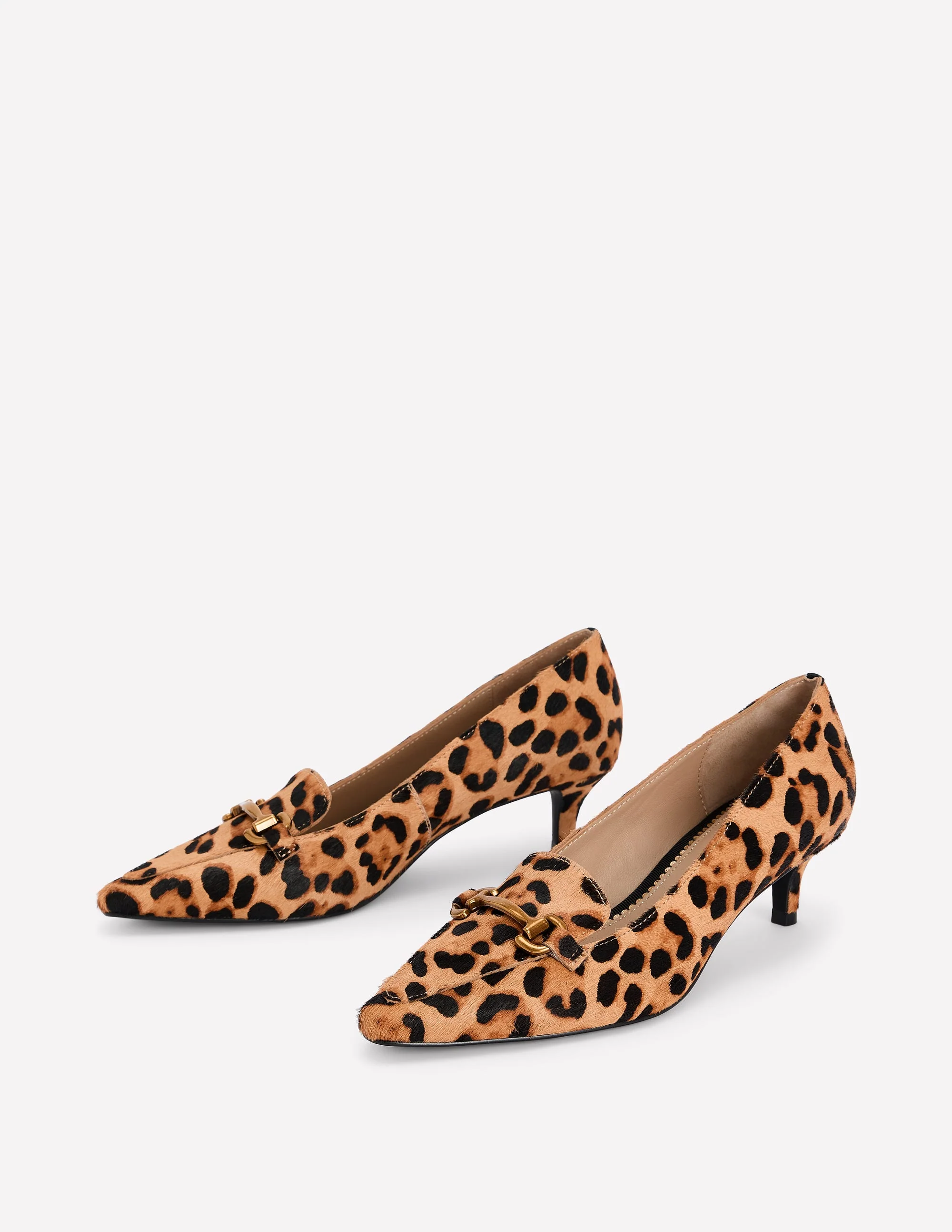 Iris Spitze Loafer mit Absatz und Trensendetail-Mohair, Leopardenmuster - Image 3