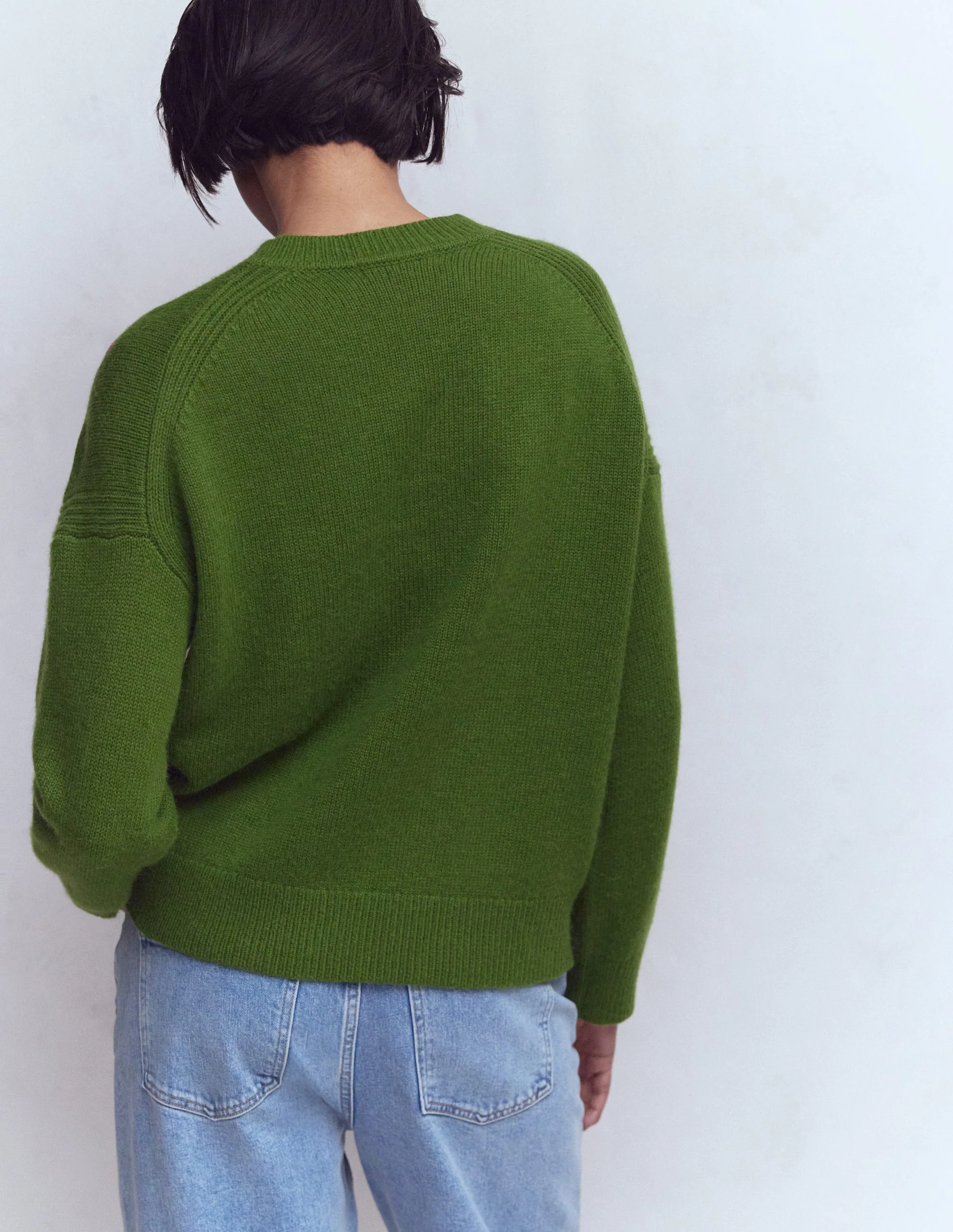 Isa Bestickter Pullover-Kräutergarten, Grün Blumen - Image 3