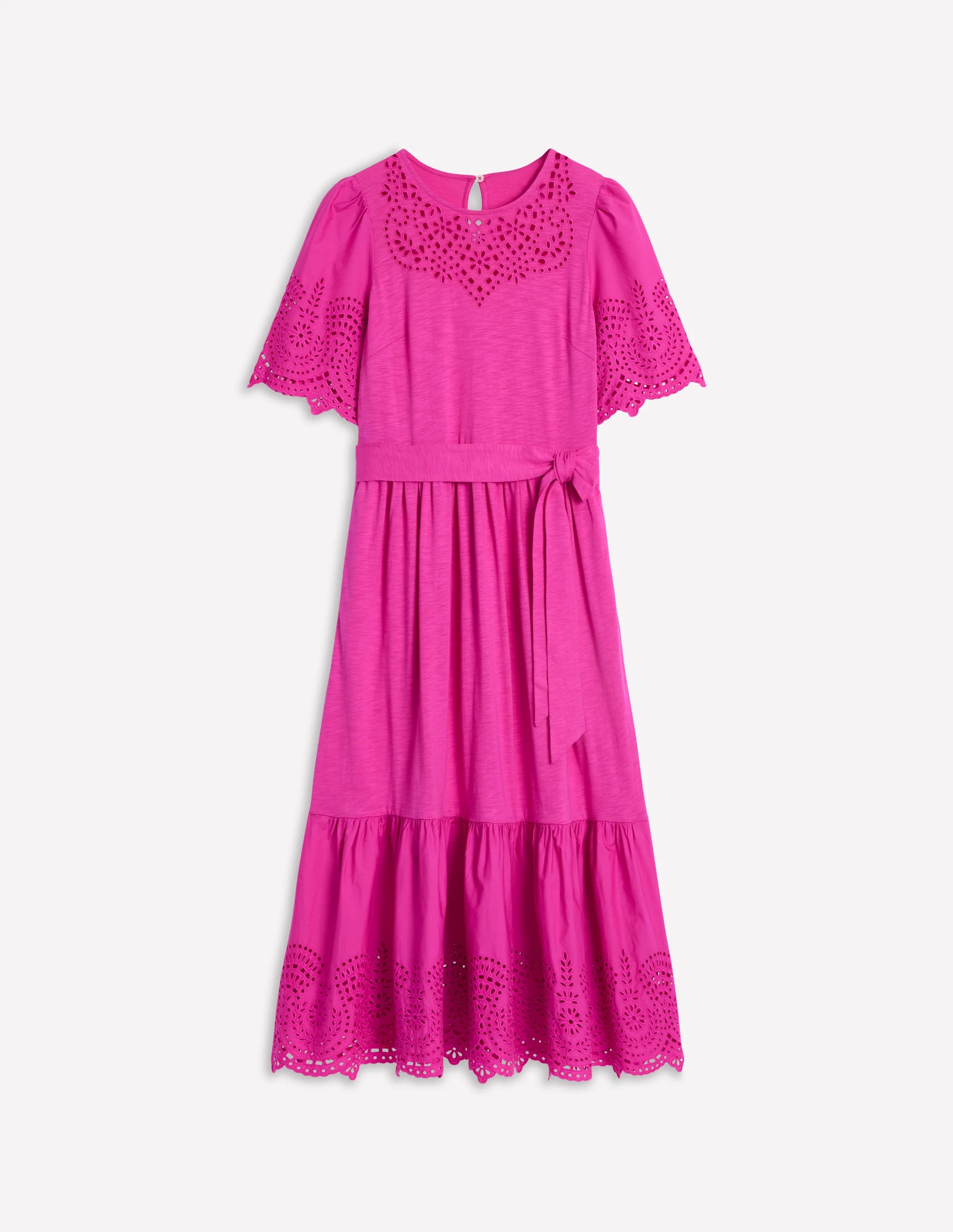 Isabel Maxikleid mit Lochstickerei-Mix-Cosmos-Rosa - Image 6