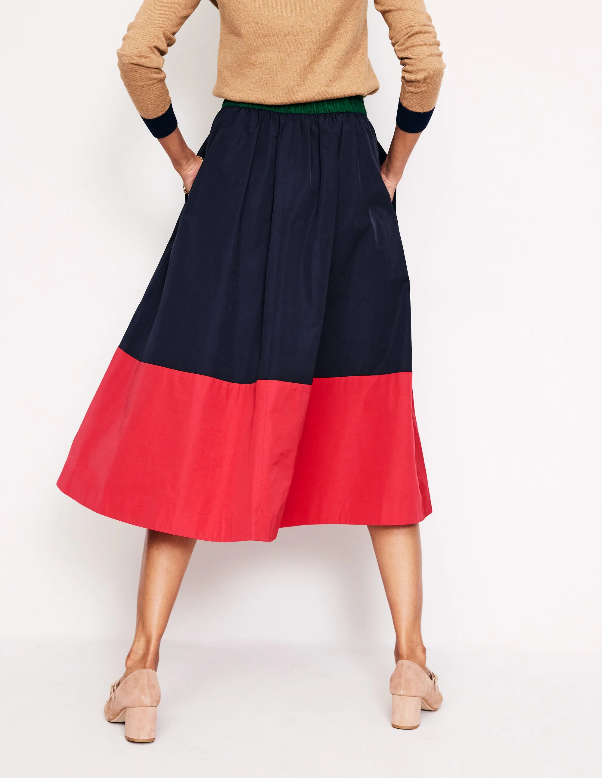Isabella Midirock aus Taft-Marineblau/Kirschkonfitüre - Image 3