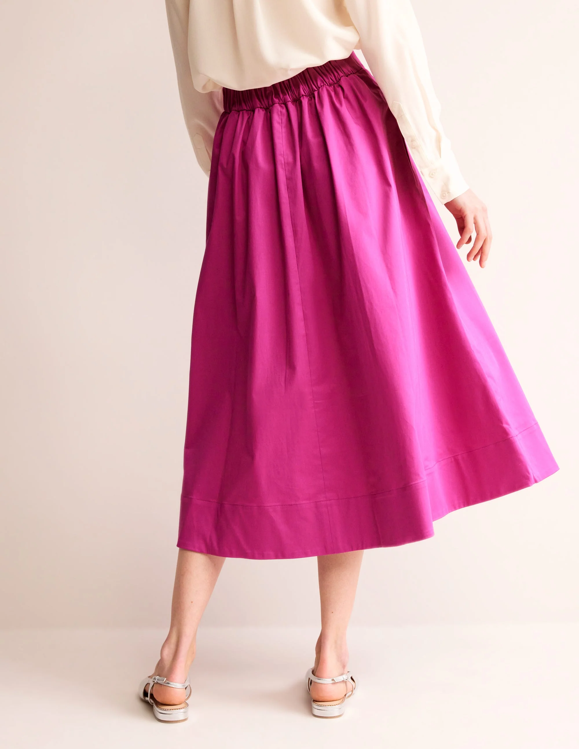 Isabella Rock aus Baumwollsatin-Magenta - Image 3