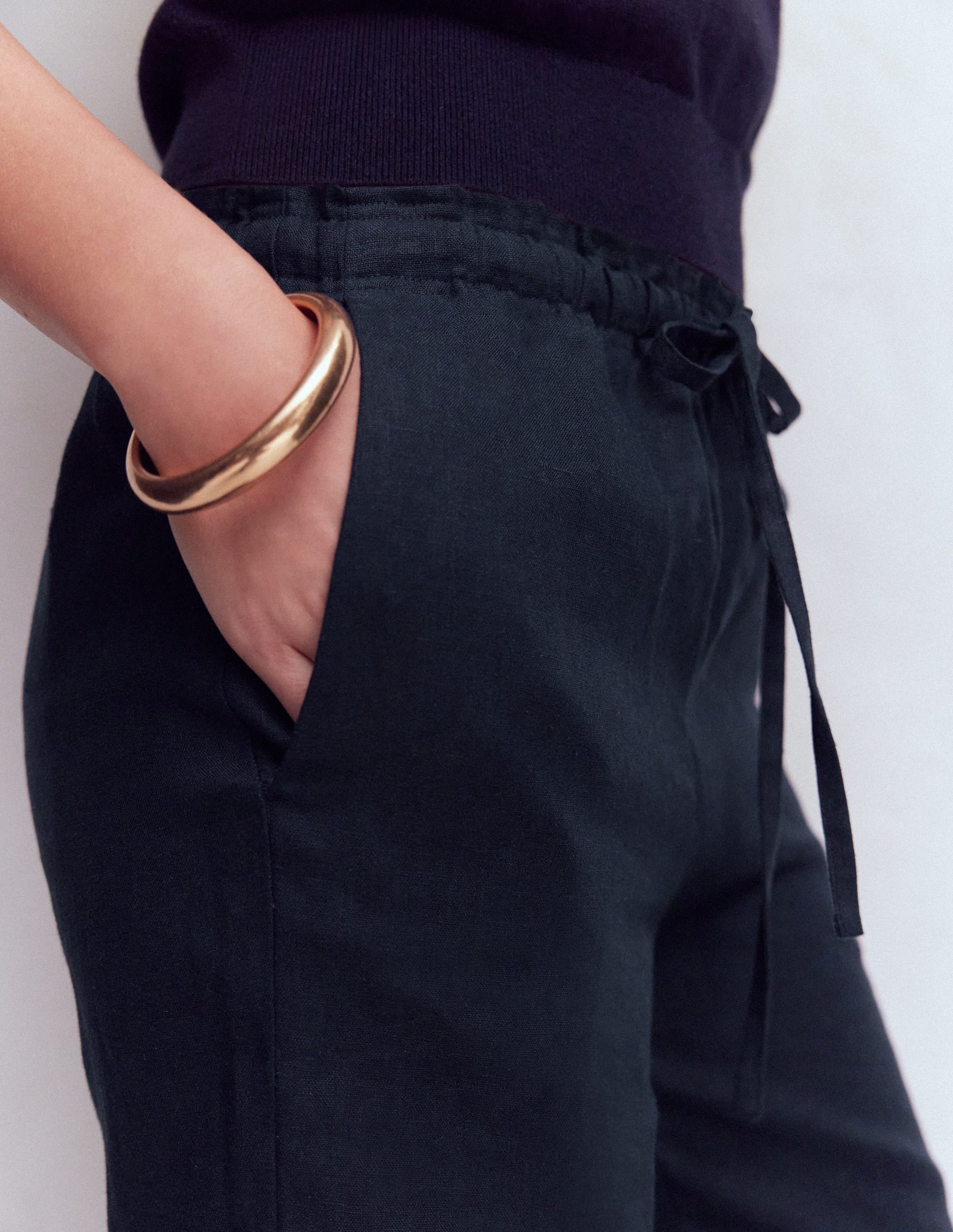 Islington Leinenhose-Marineblau - Image 2