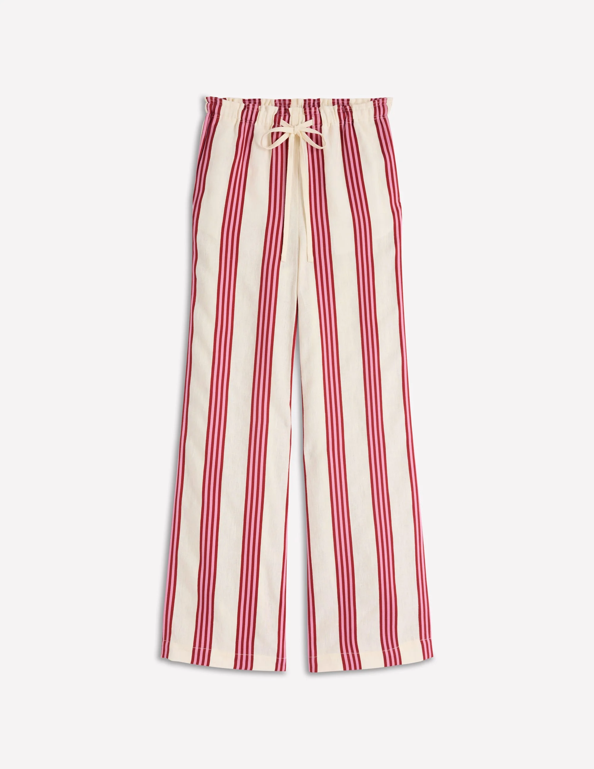 Islington Leinenhose-Naturweiß, Braun und Rosa Streifen - Image 7