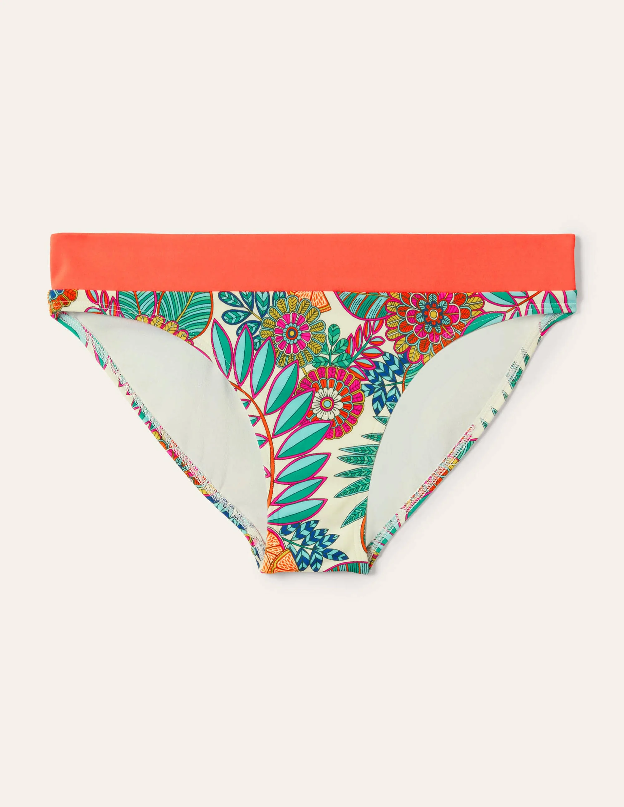 Ithaca Bikinihose mit Einsatz-Naturweiß, Ananasblütenmuster - Image 6
