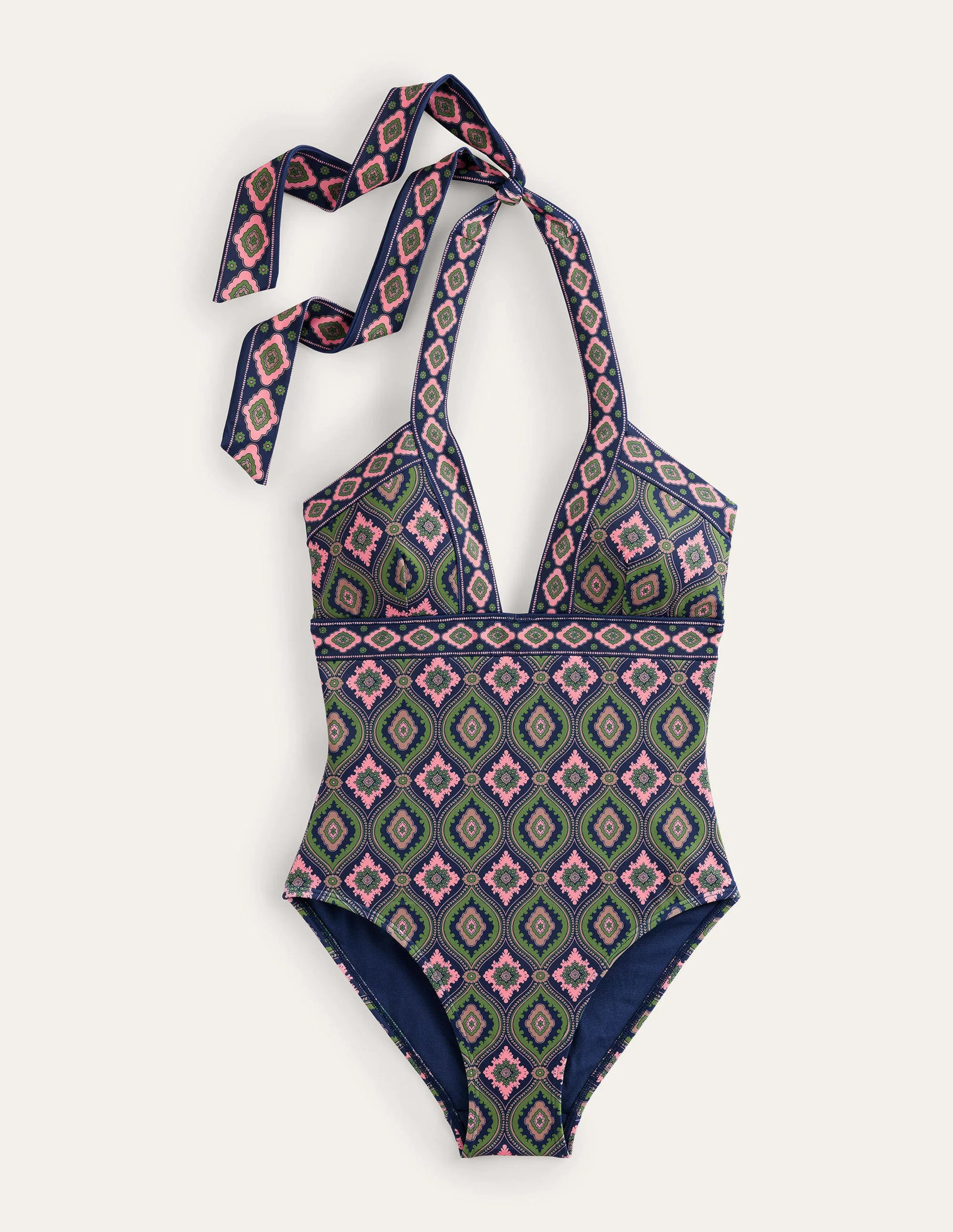 Ithaca Neckholder-Badeanzug-Parkgrün, Exotische Diamanten - Image 5
