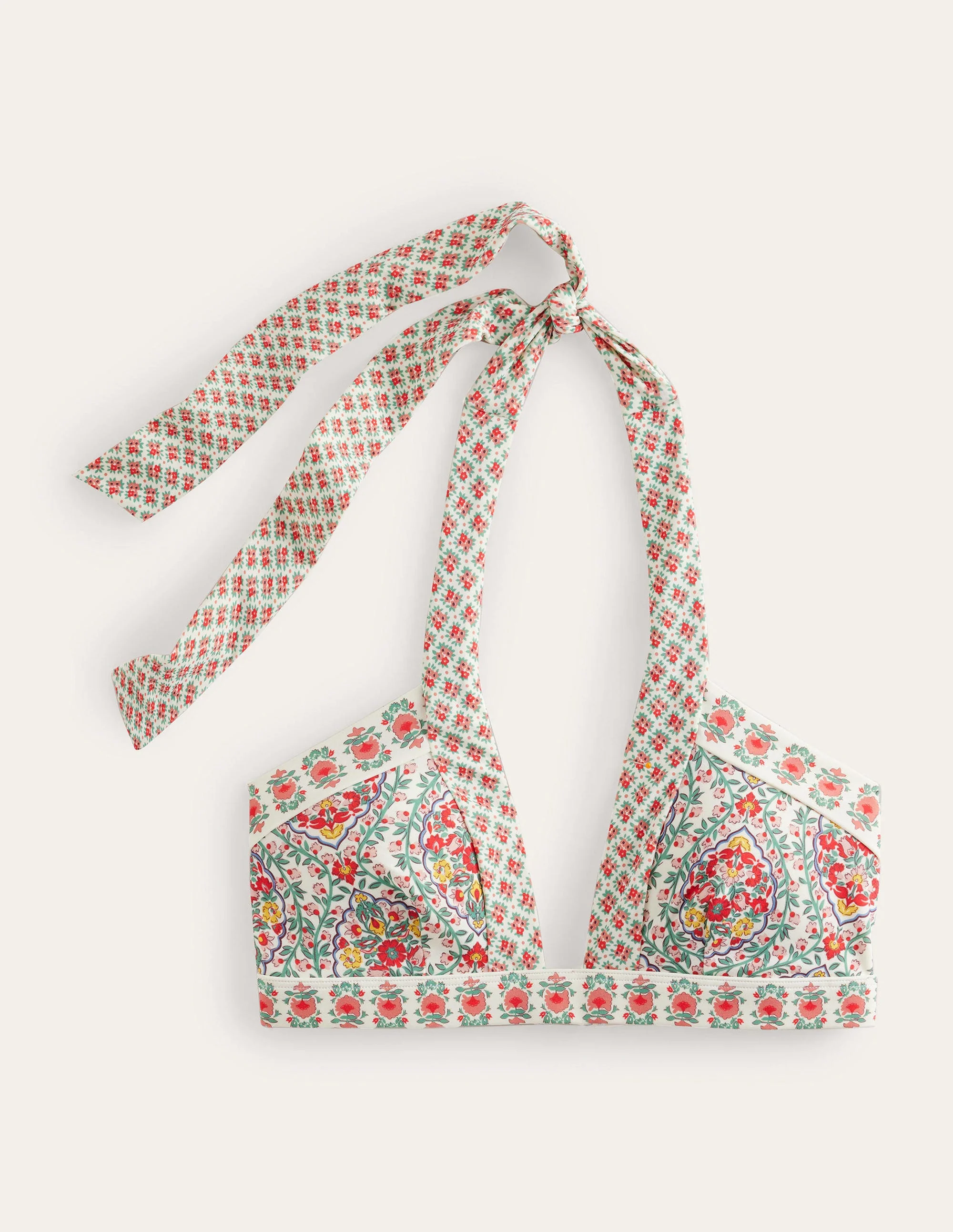 Ithaka Neckholder-Bikinioberteil-Bunt, Weinranken - Image 5