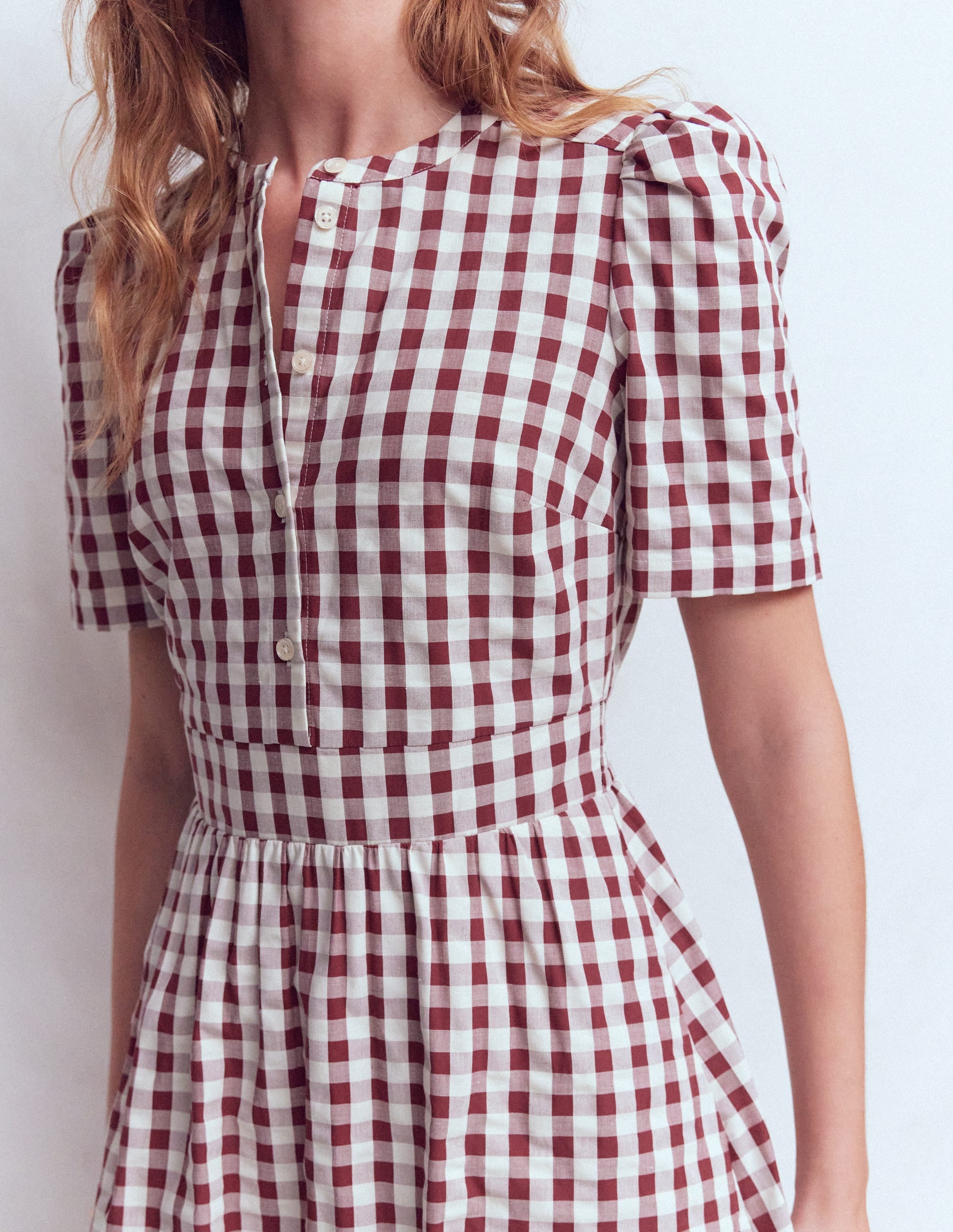 Ivy Baumwoll-Midikleid-Bunt/Vichykaros, Set - Image 2