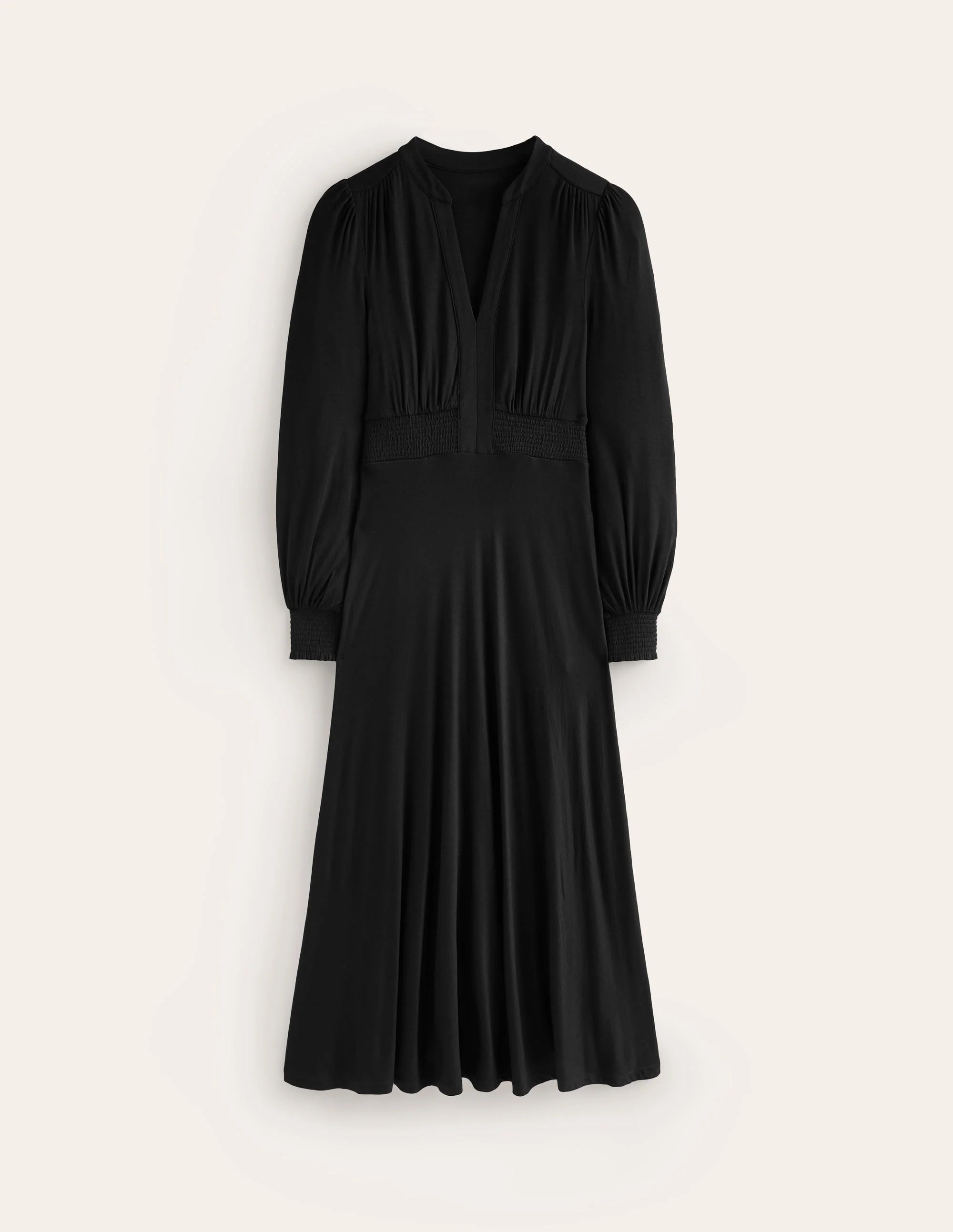 Ivy Gesmoktes Midikleid-Schwarz - Image 5