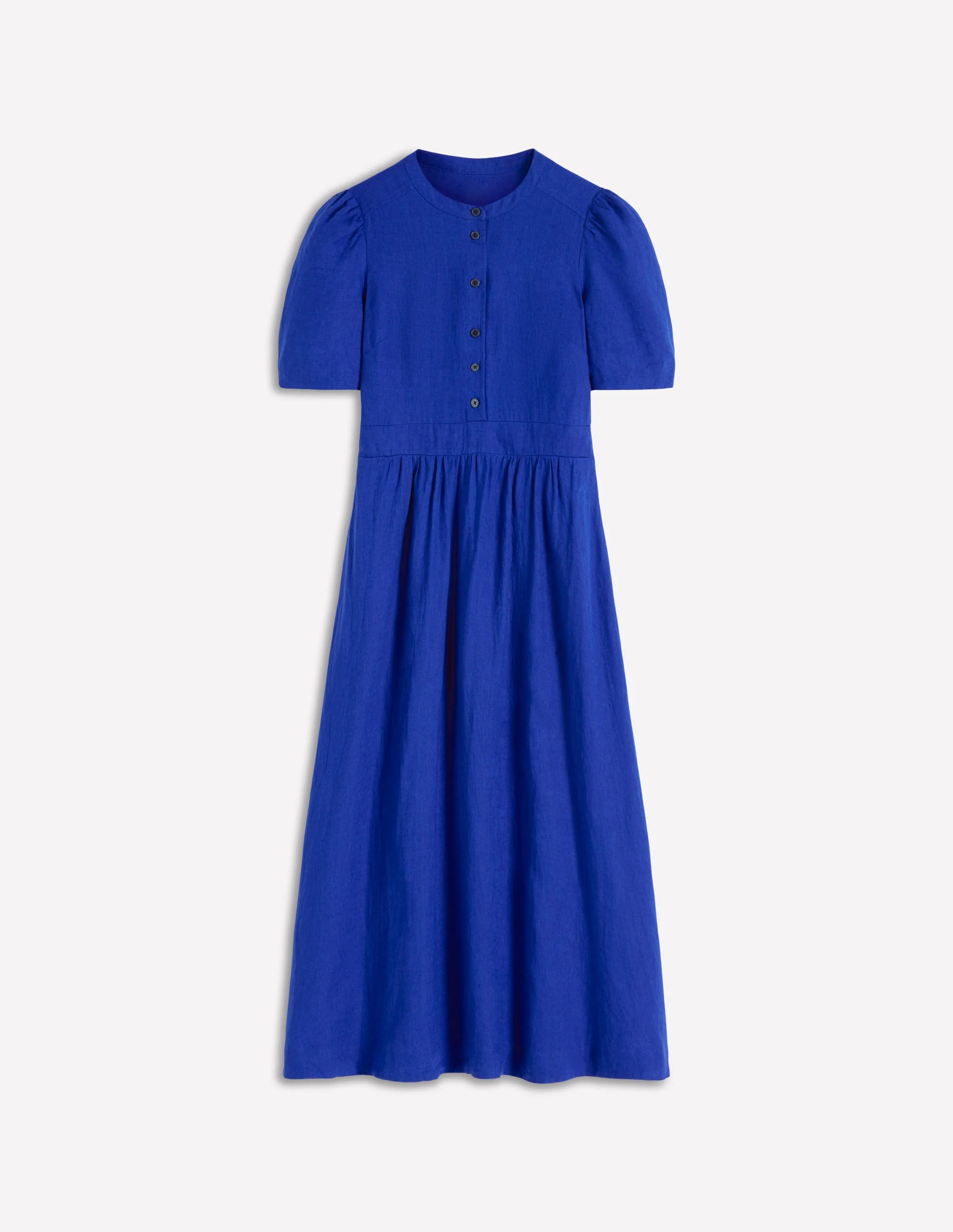 Ivy Midikleid aus Leinen-Leuchtendes Blau - Image 5