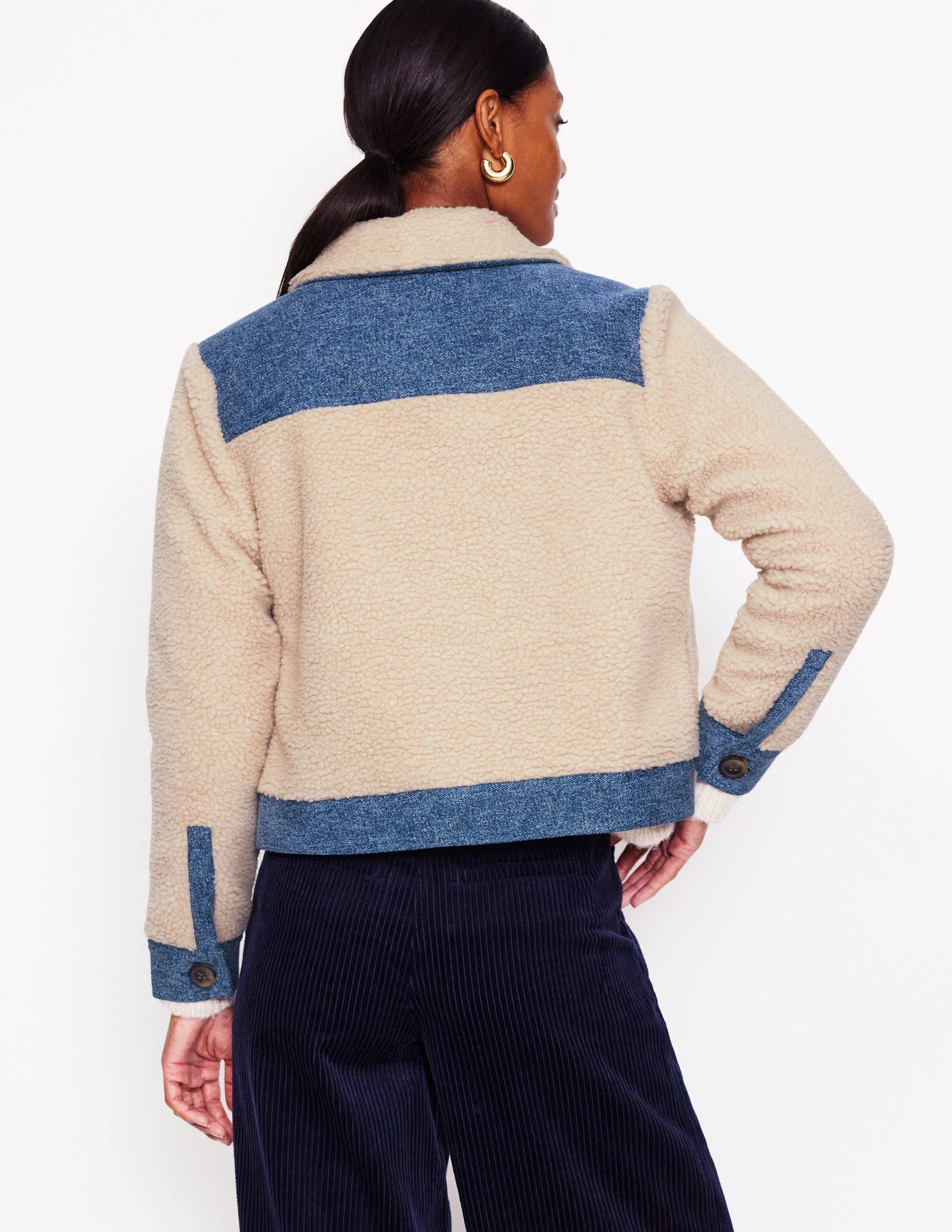 Jacke aus Teddyfell-Mix-Seil, Medium Vintage - Image 3