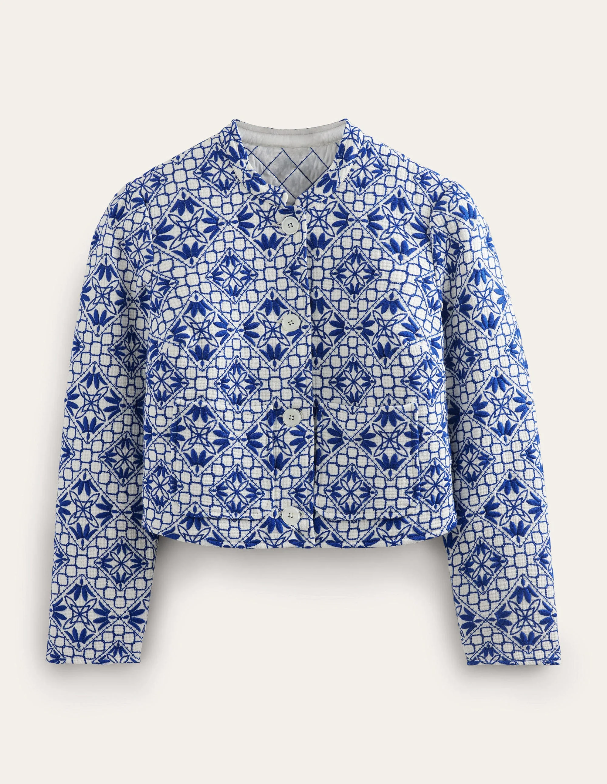 Jacke mit Stickerei-Blau, Stickerei - Image 6