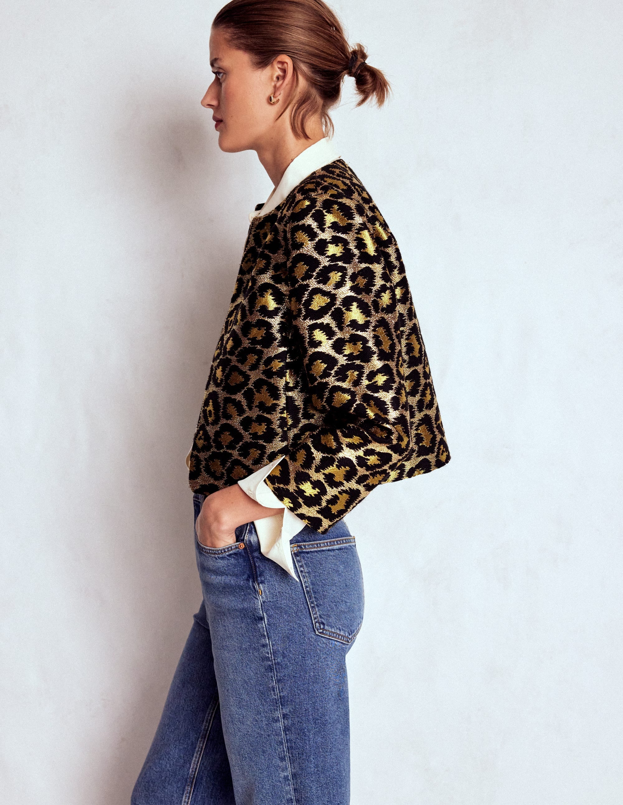 Jacquard-Jacke mit Leopardenmuster-Leopardenmuster, Lurex-Jacquard - Image 6