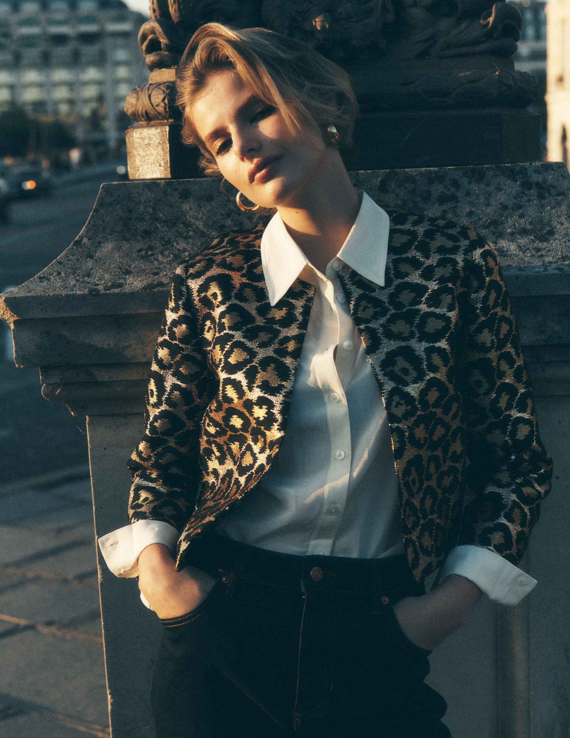 Jacquard-Jacke mit Leopardenmuster-Leopardenmuster, Lurex-Jacquard - Image 7