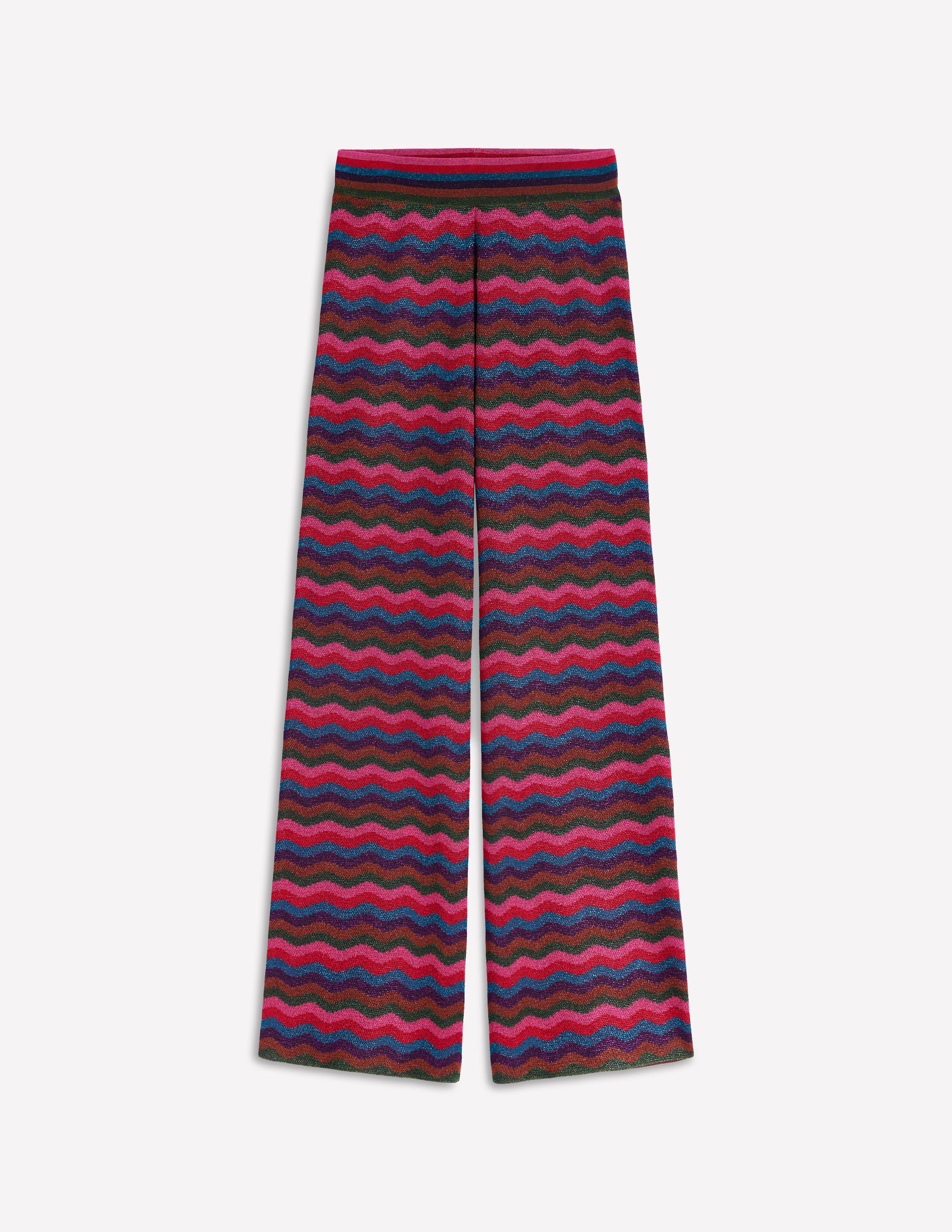 Jacquard-Strickhose-Juwelenfarbene Metallic-Wellen - Image 7