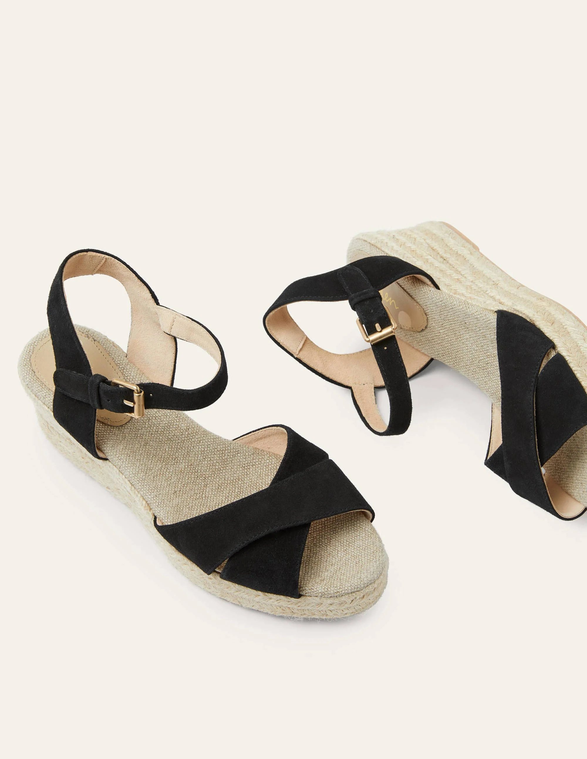 Jasmine Espadrilles mit Keilabsatz-Schwarz
