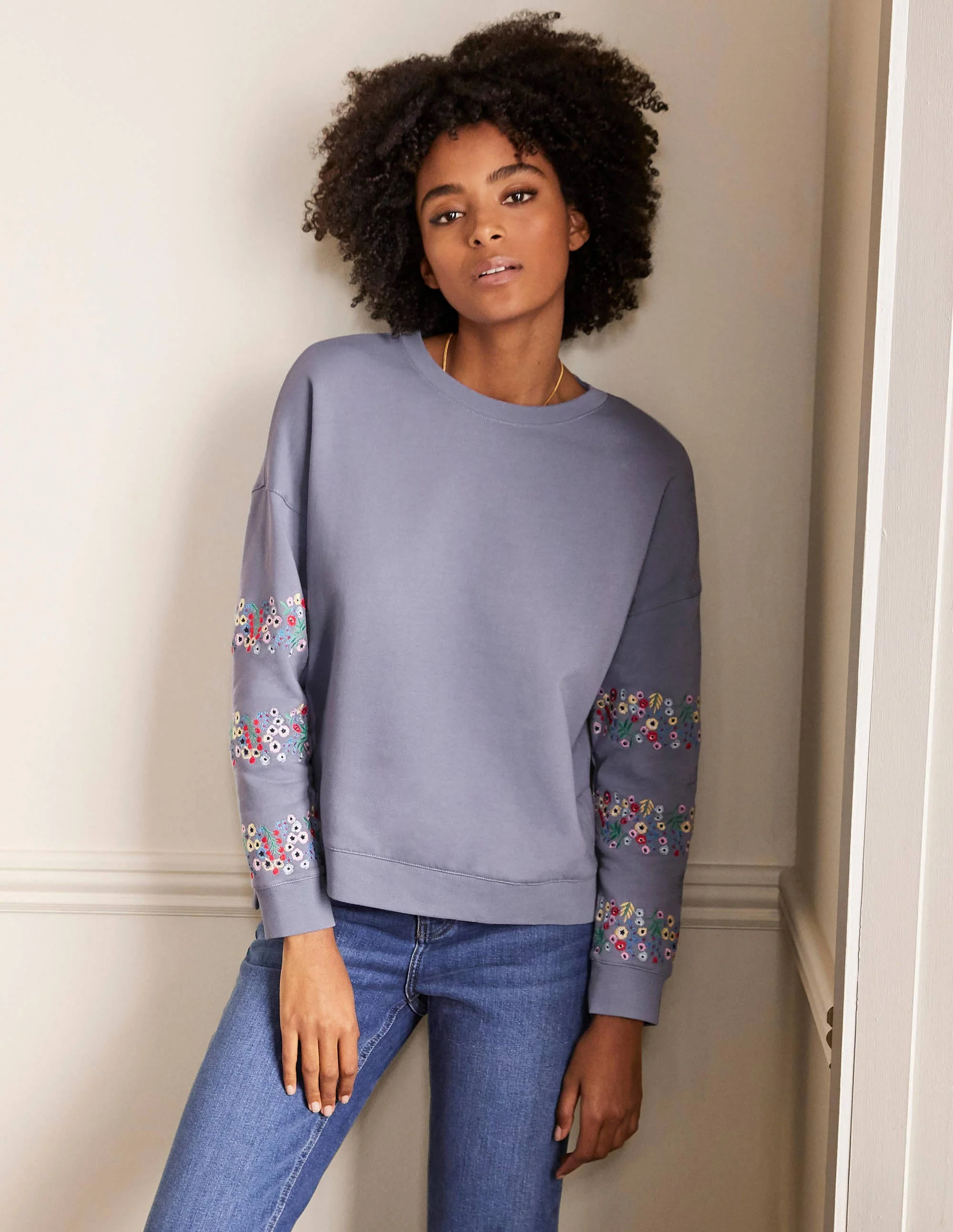 Jasmine Sweatshirt-Flussblau