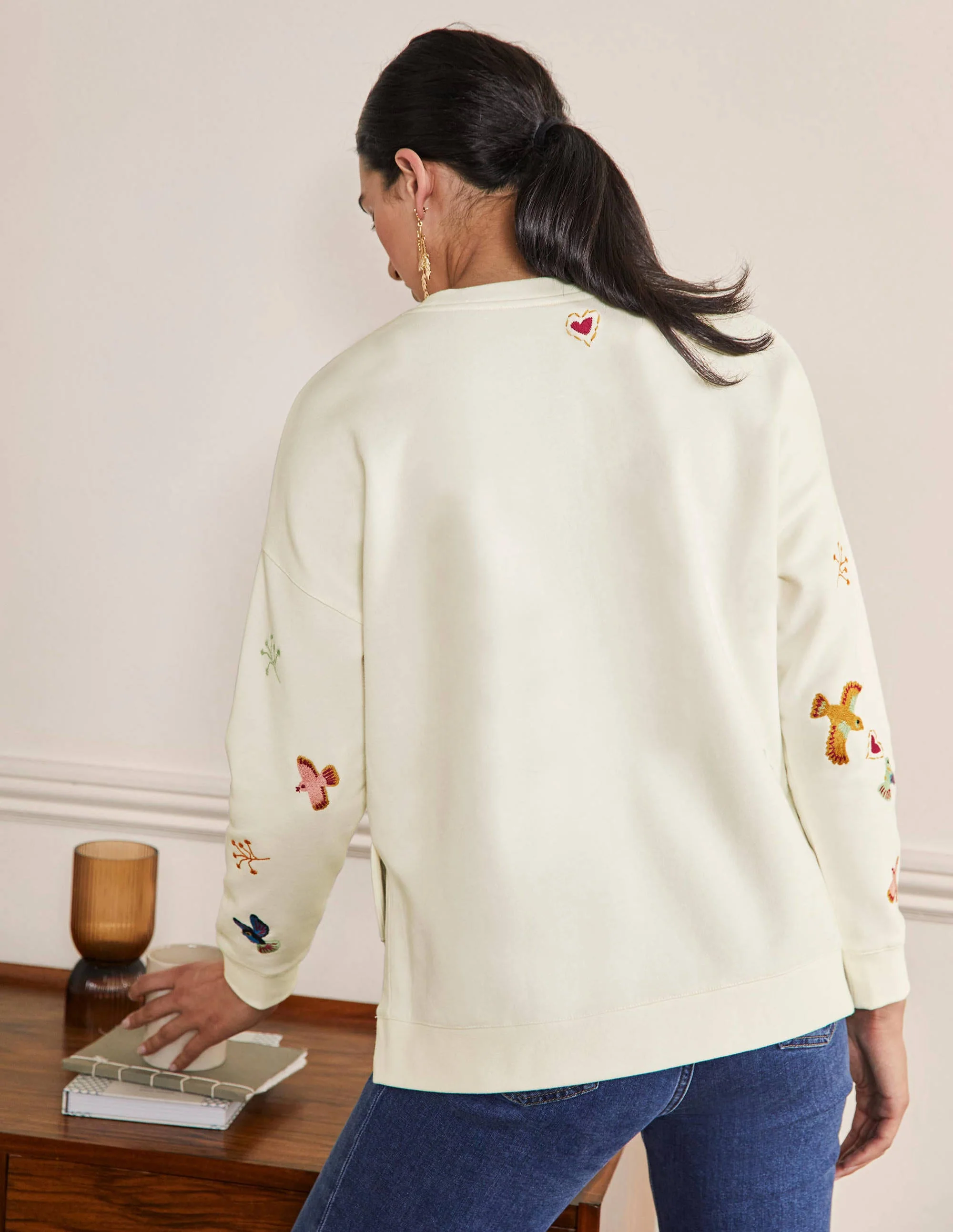 Jasmine Sweatshirt-Naturweiß/Bunt, Stickerei - Image 3