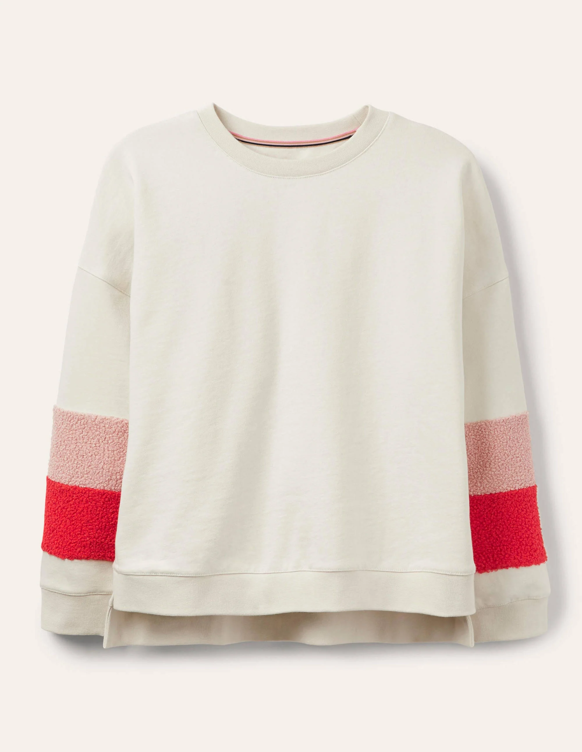 Jasmine Sweatshirt-Naturweiß/Teddy, Blockfarben - Image 5