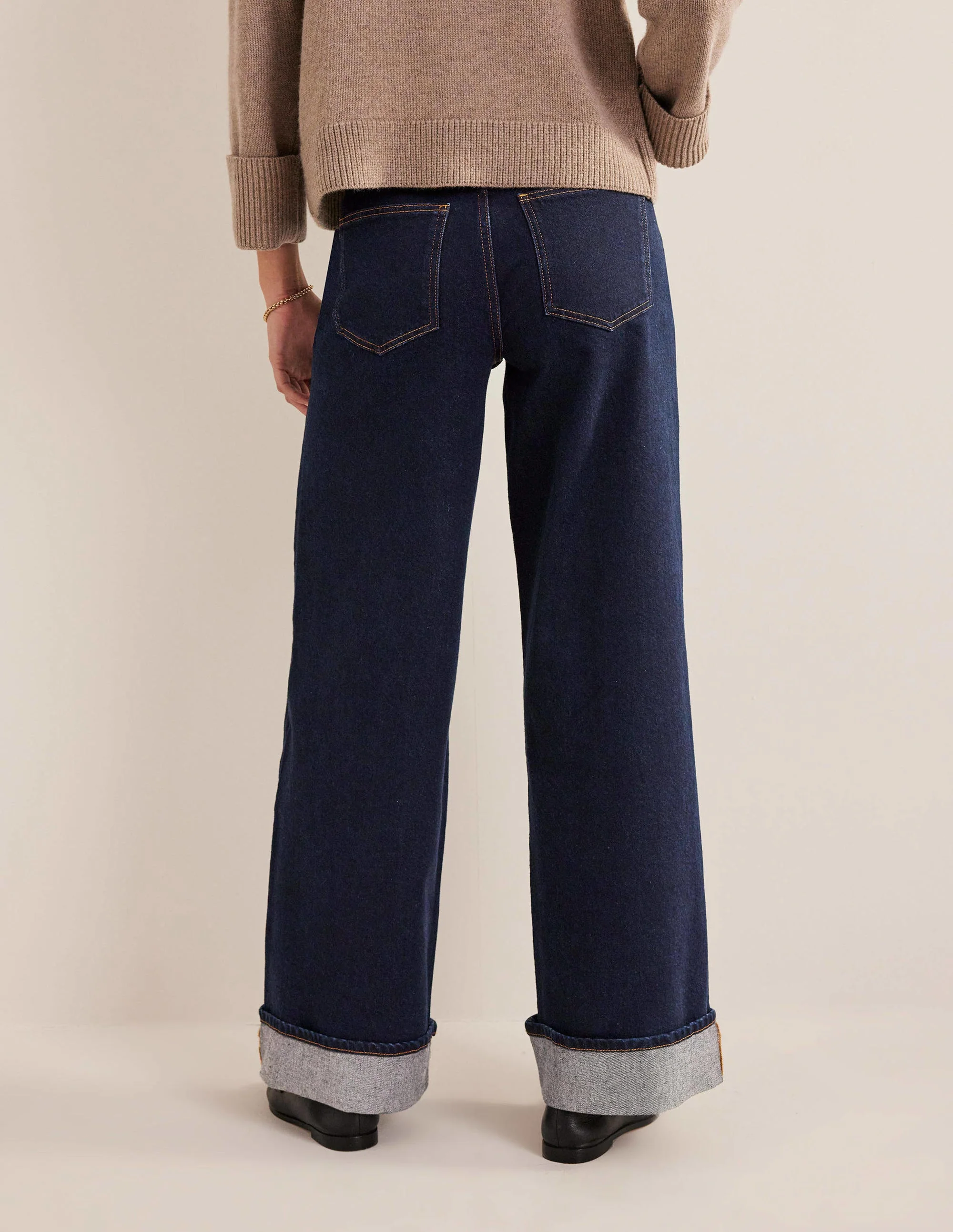 Jeans mit Aufschlag-Indigoblau - Image 3